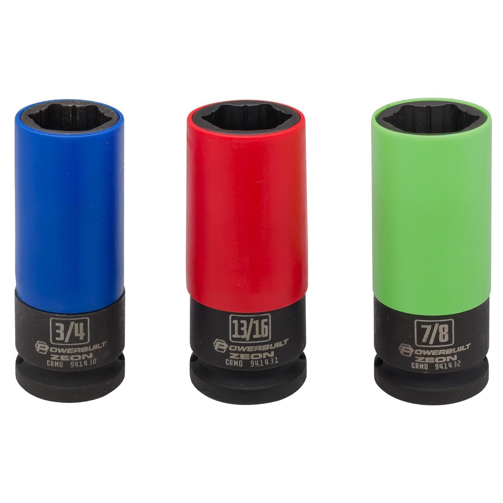 Powerbuilt 941436 3 PC Zeon Lug Nut Socket Set, SAE