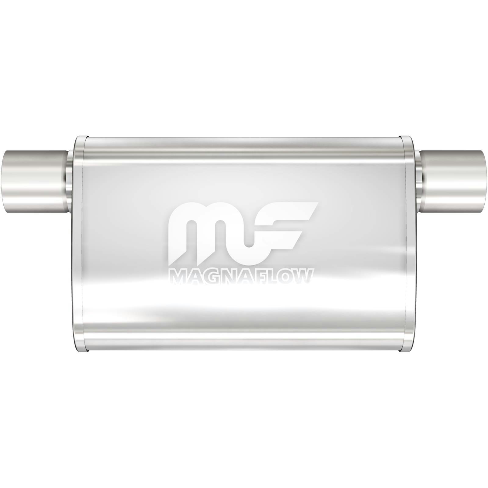 MagnaFlow 11375 4x9 Inch Oval Offset/Offset Stainless Muffler