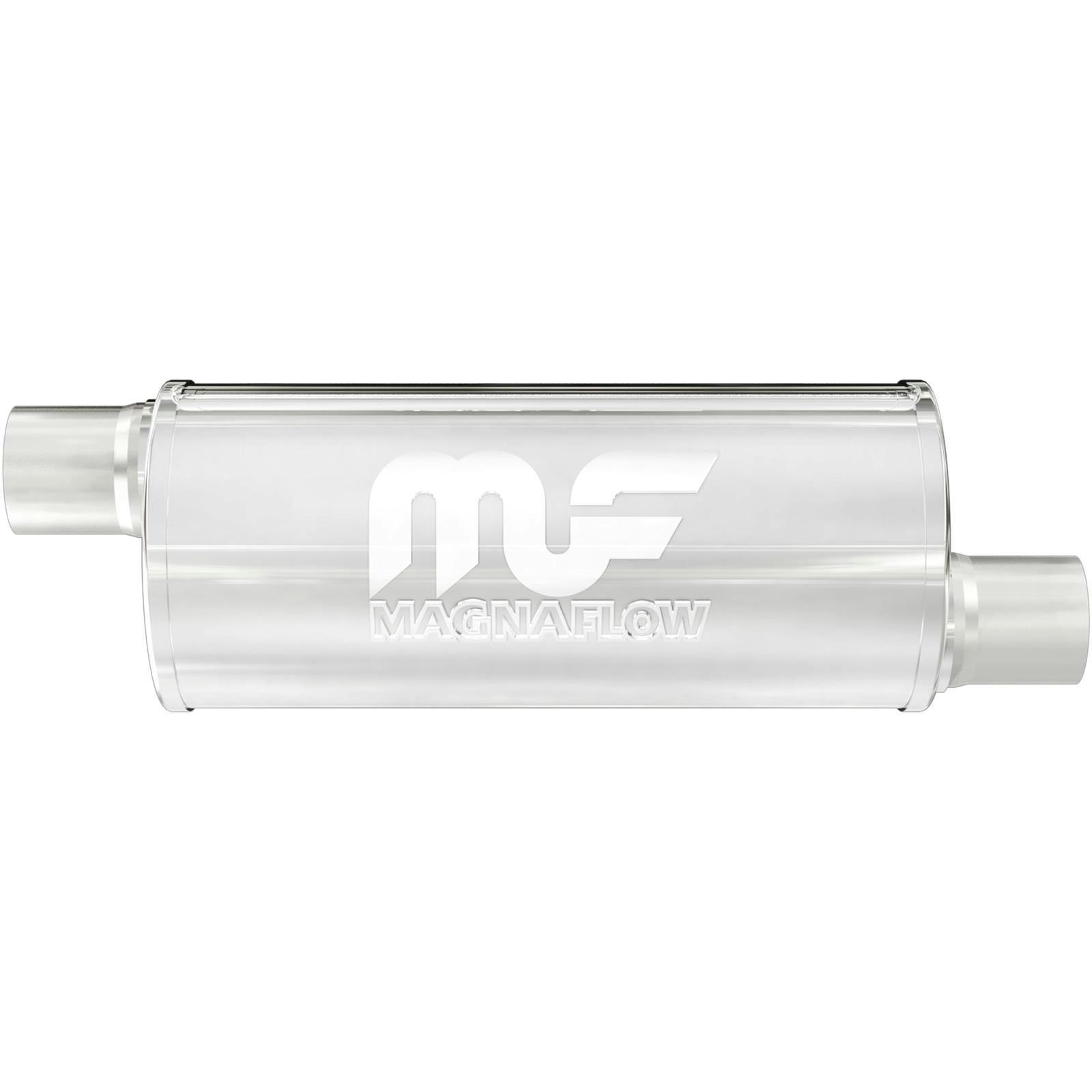 MagnaFlow 12634 6x6 Inch Round Offset/Offset Stainless Muffler