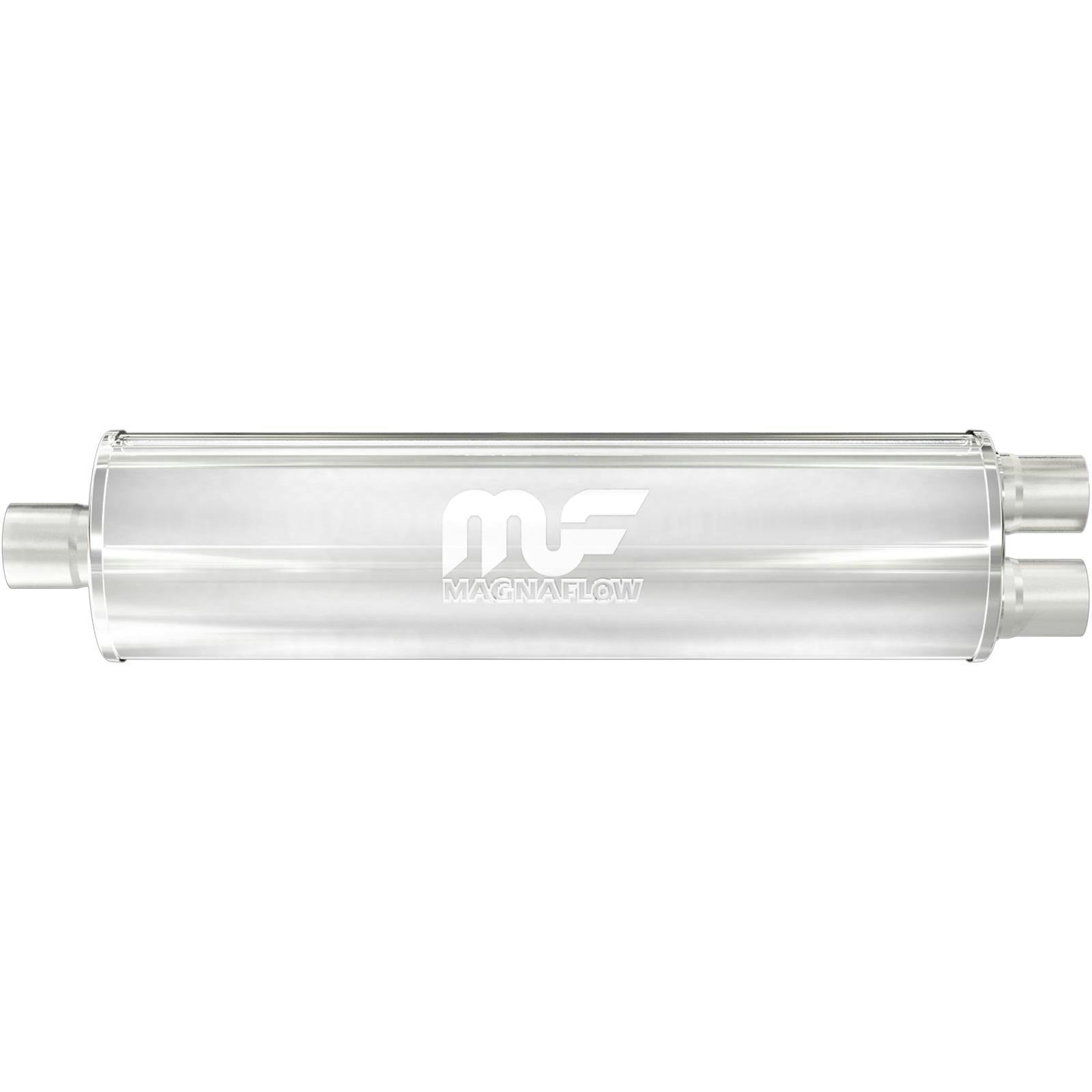 MagnaFlow 12762 7x7 Inch Round Center/Dual Stainless Muffler