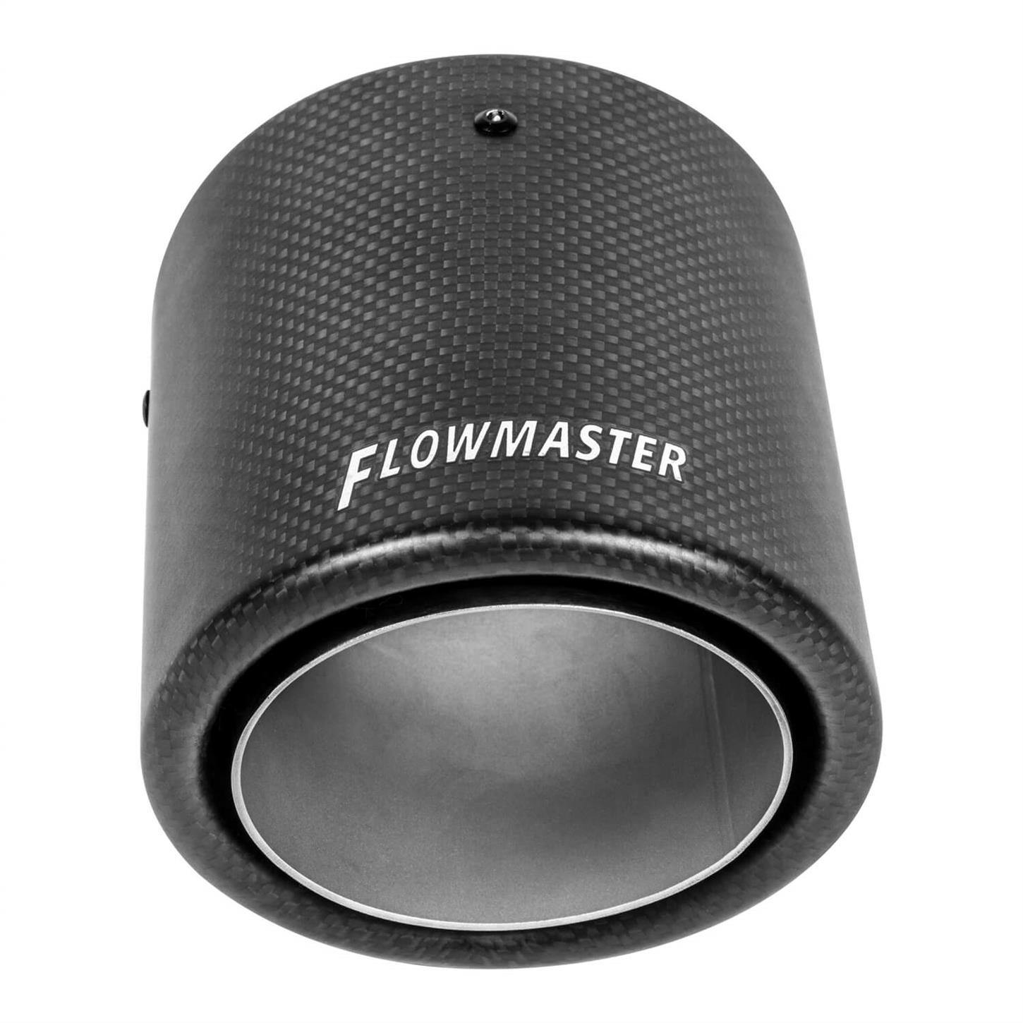 Flowmaster 15400 4 In. Exhaust Tip, Carbon Fiber, Fits 2.5 In.