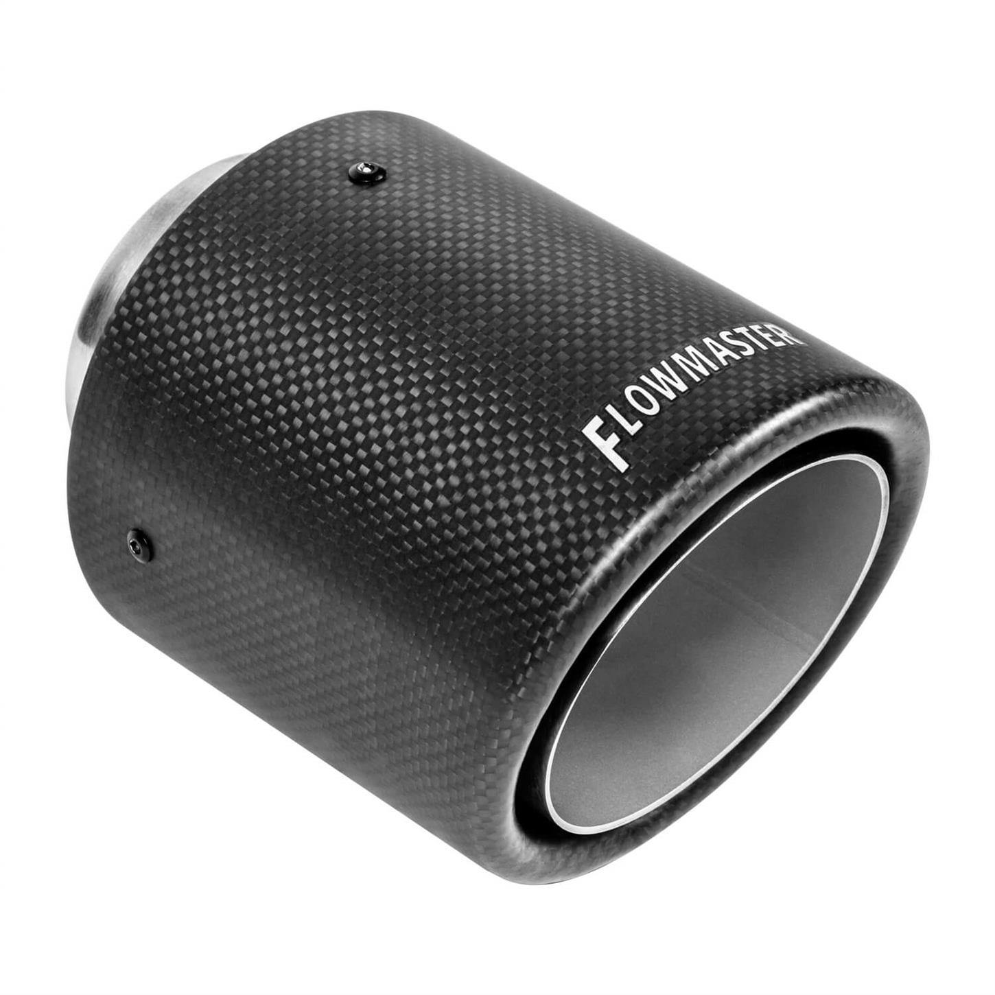 Flowmaster 15400 4 In. Exhaust Tip, Carbon Fiber, Fits 2.5 In.