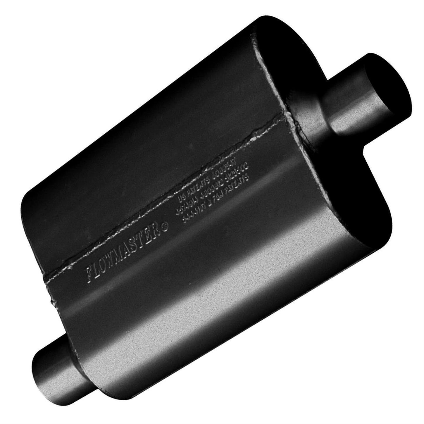 Flowmaster 42441 2-1/4 Inch Muffler, Offset Inlet/Centered Outlet