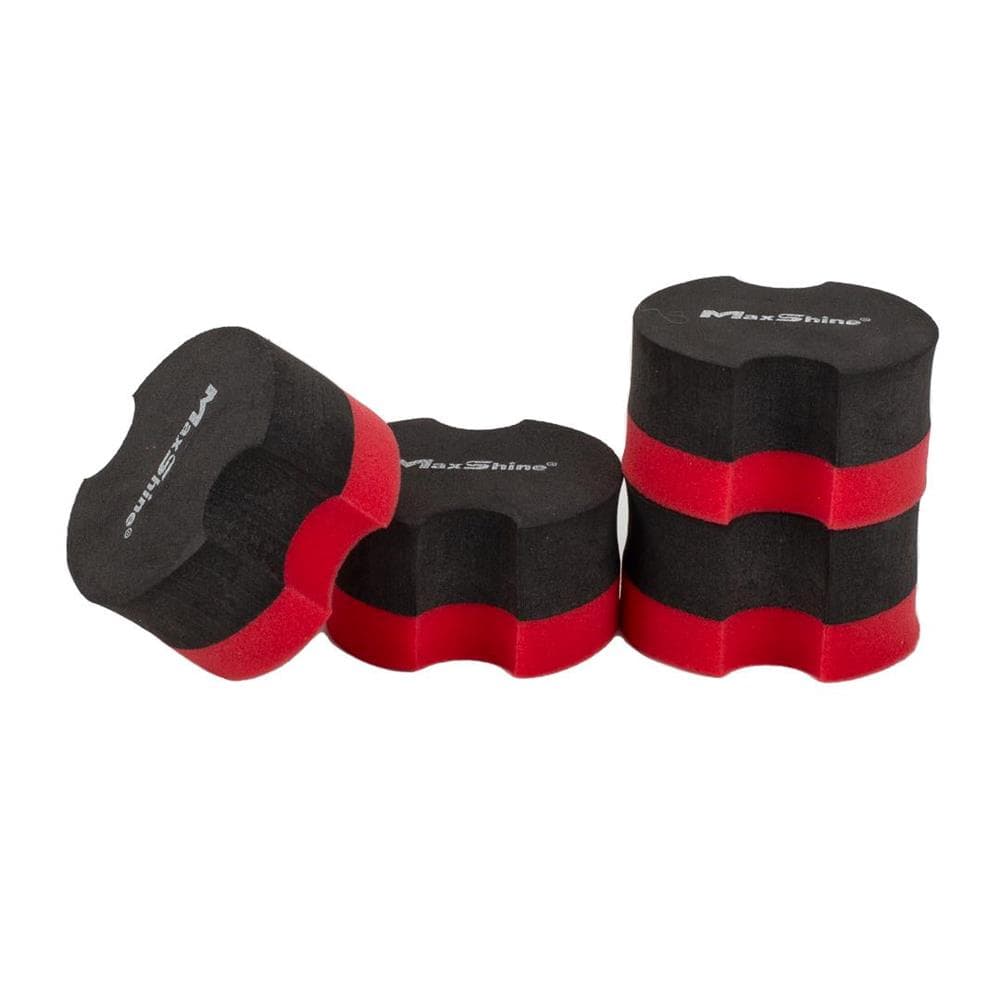 Maxshine 9011002 Rubber Backed Car Wax/Foam Applicator Pad, 4 Pk