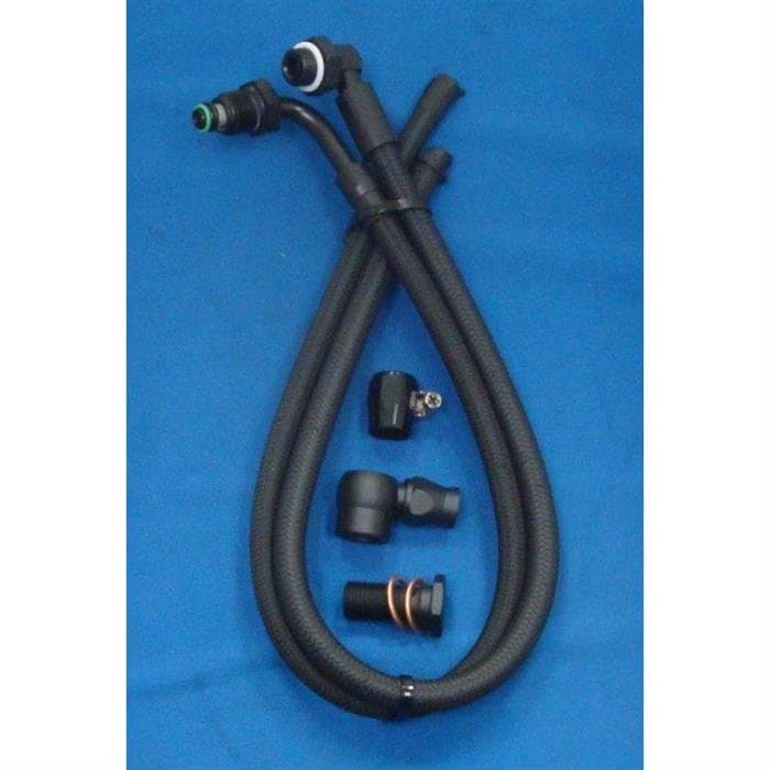 Gotta Show 131171B-LS1 Braided A/C Hose Kit- Matte Blk