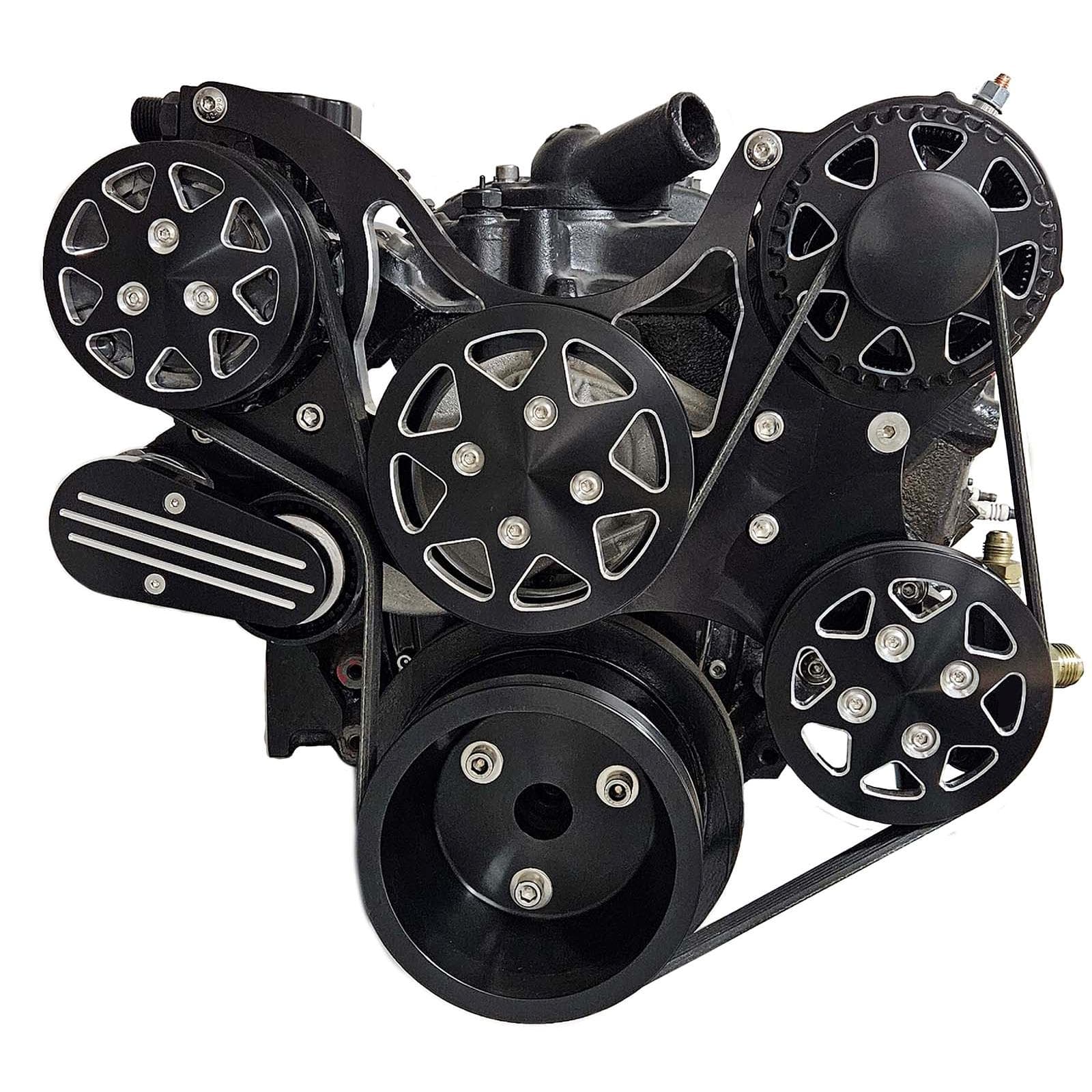 All American Billet FDS-SBC-201 Silverline Serpentine Kit, SBC