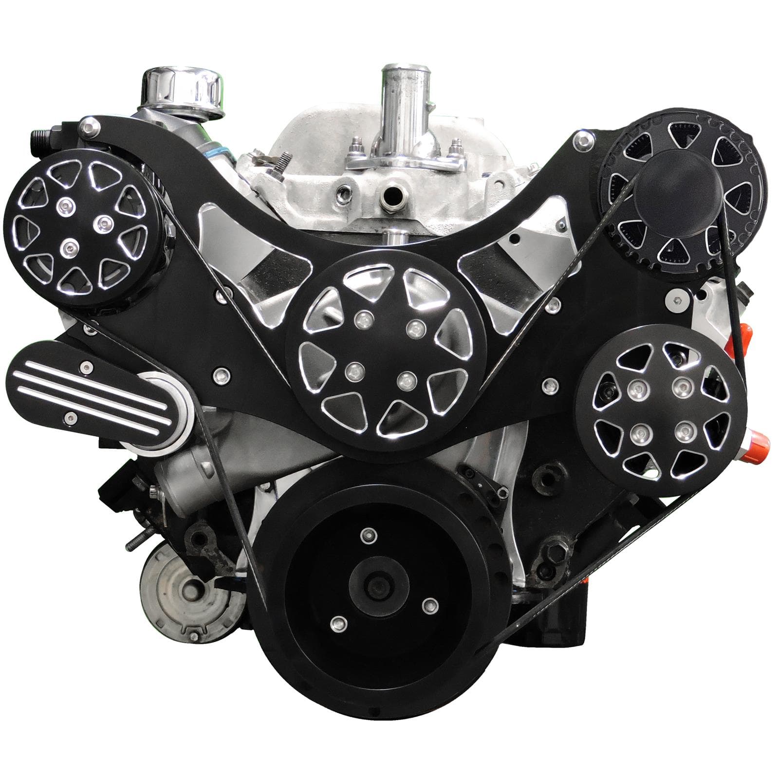 All American Billet FDS-BBC-203 Serpentine Kit, B/B Chevy, OP