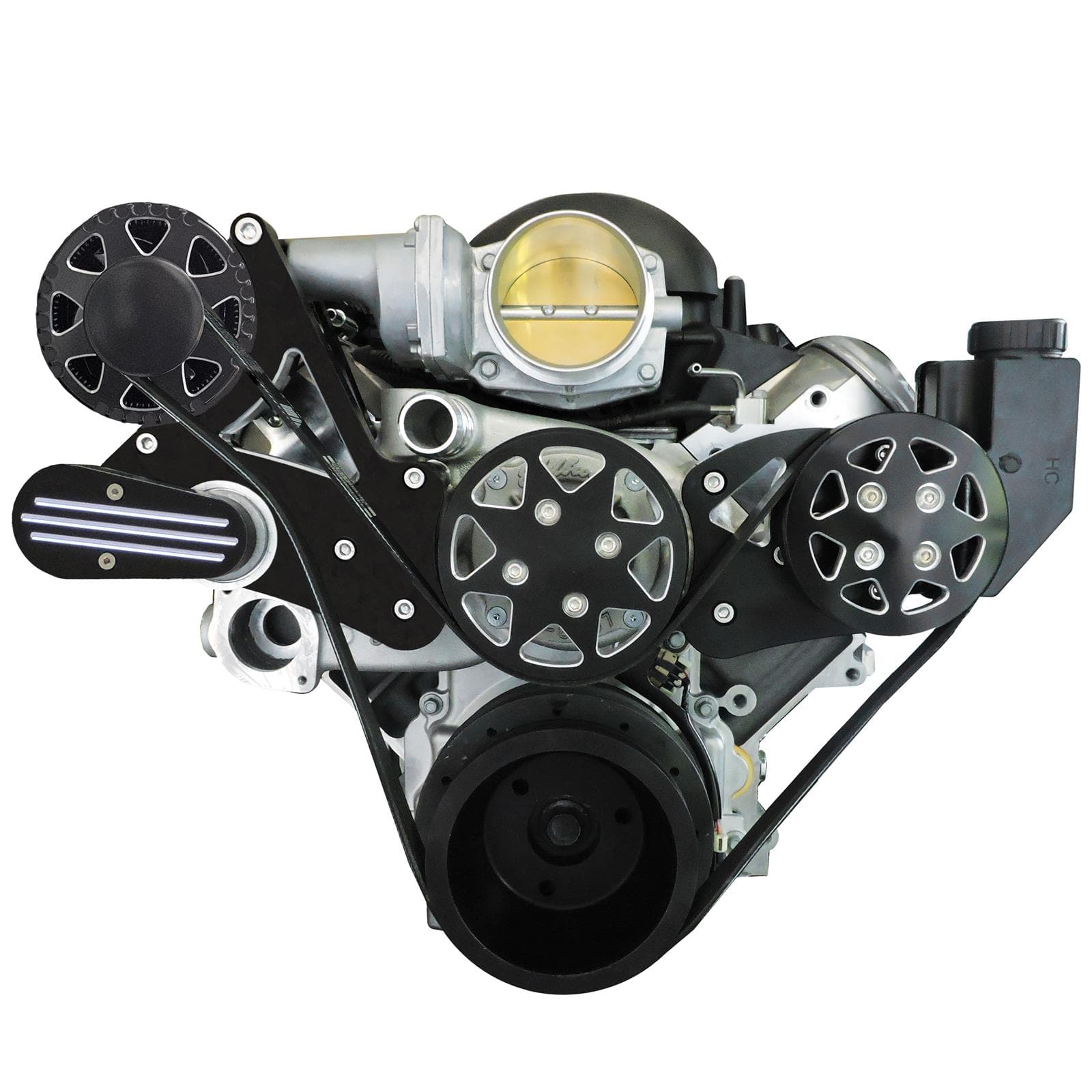 All American Billet FDS-LS-203 Serpentine Kit, GM Gen3 LS, OP