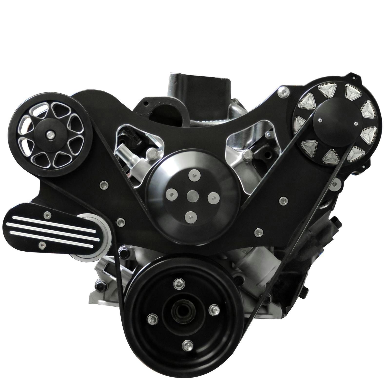 All American Billet FDS-LS-253-E-CP Serpentine Kit GM Gen3 LS, CP