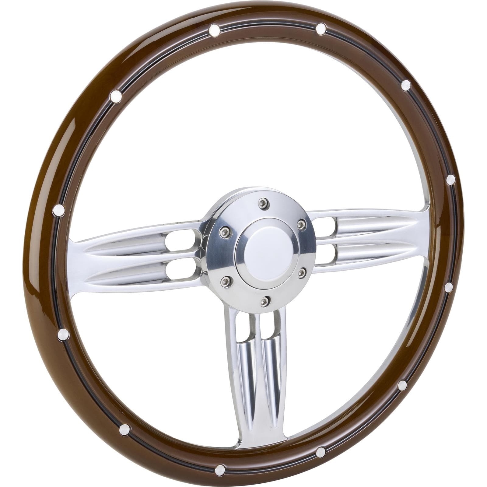 Forever Sharp 1002,HP6,HW14SMRBA 14 In Mahogany Steering Wheel