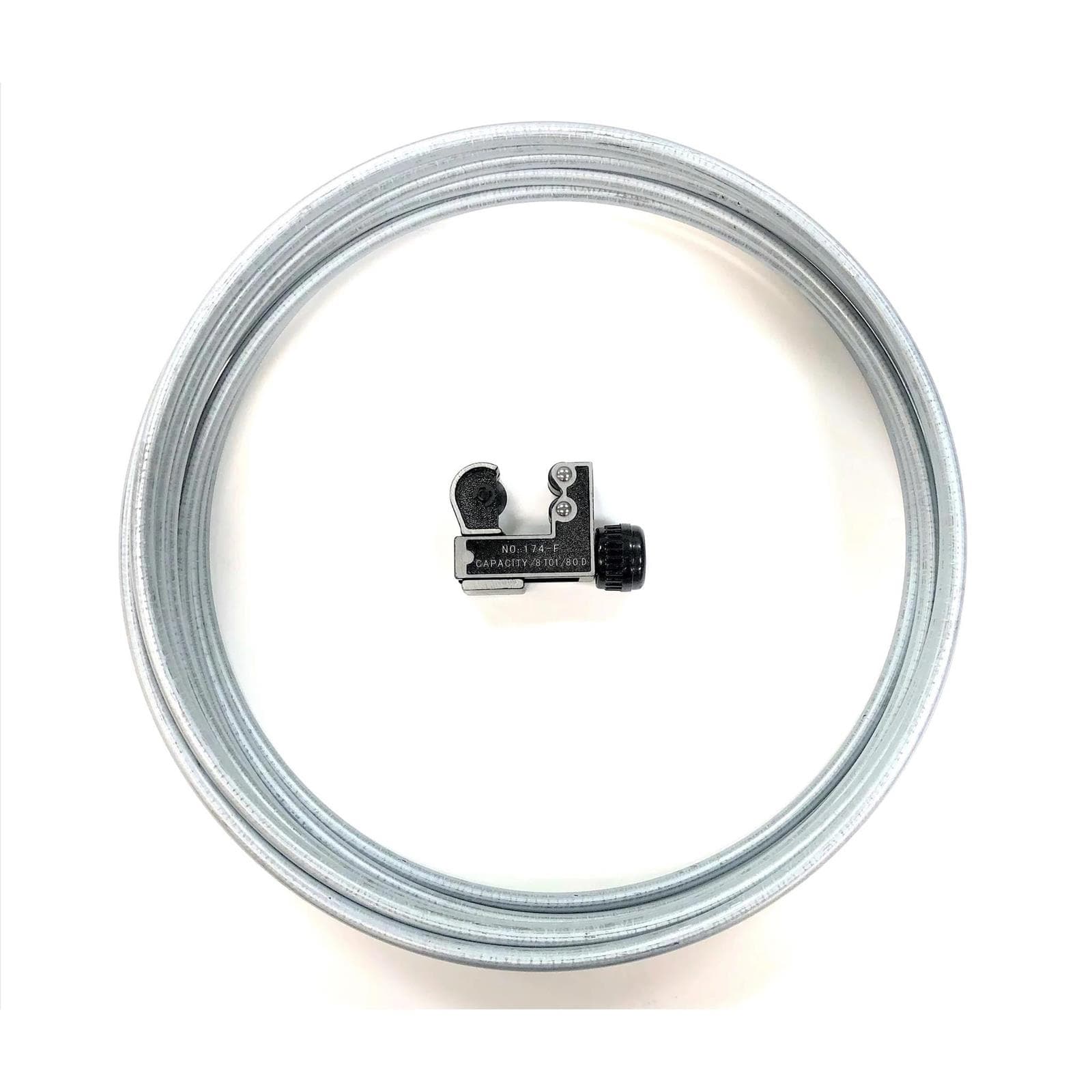 Zinc Plated 3/8" Fuel/Trans Fluid Line Tubing Roll/Cutter