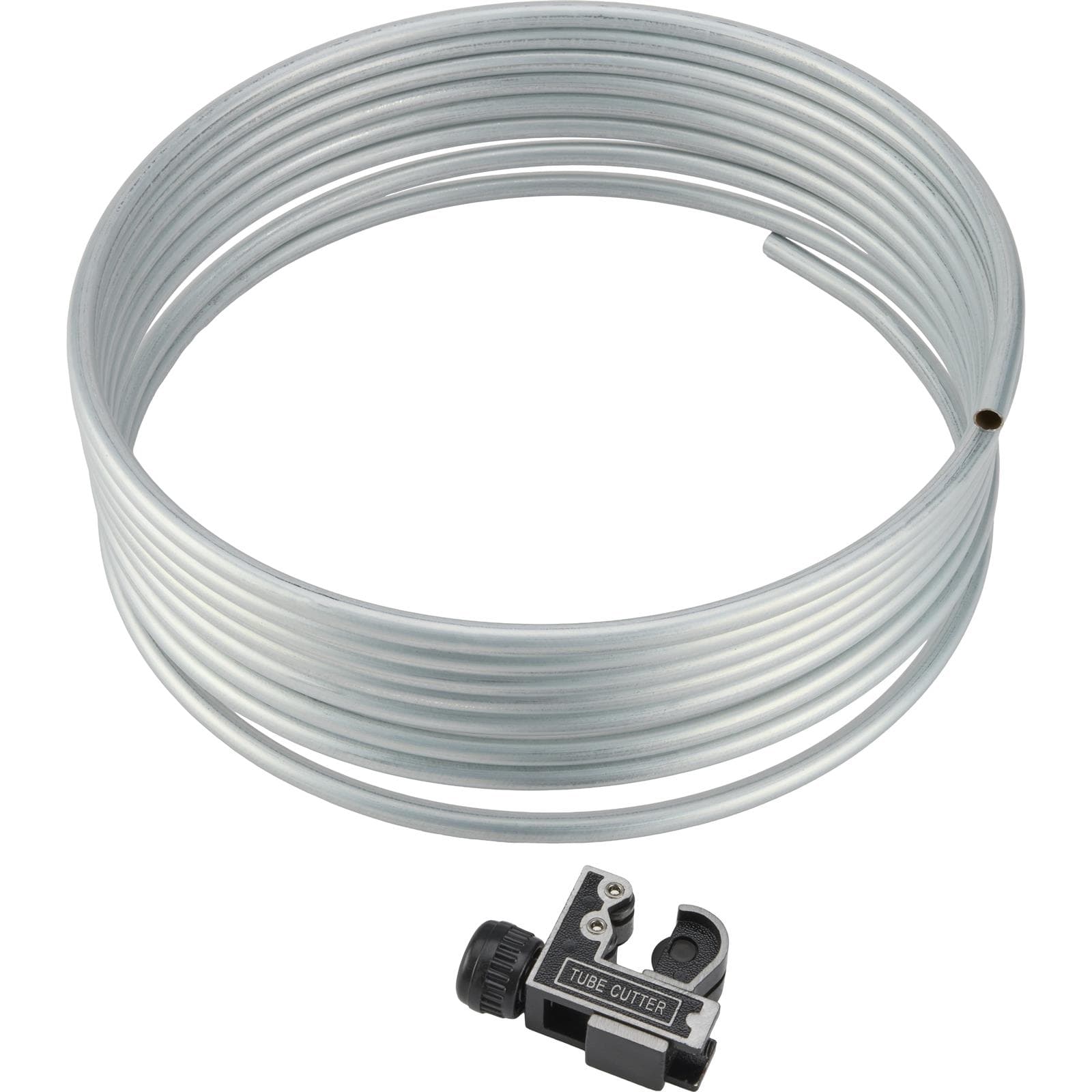 Zinc Plated 3/8" Fuel/Trans Fluid Line Tubing Roll/Cutter