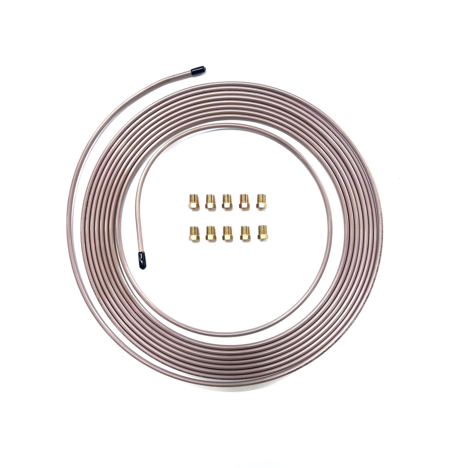 25 Ft Copper Nickel Tube Kit with Steel Inverted Flare Fittings