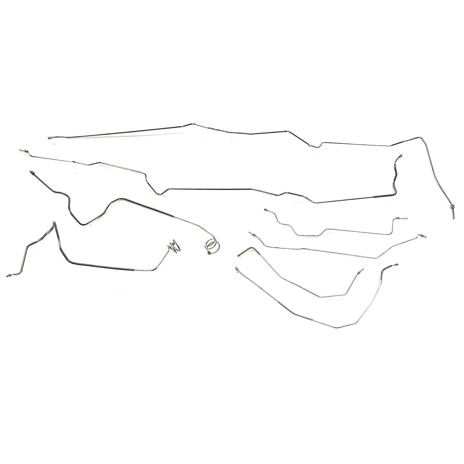 The Stop Shop T8187SB4WD Brake Line Kit Stainless 81-87 Chevy/GMC
