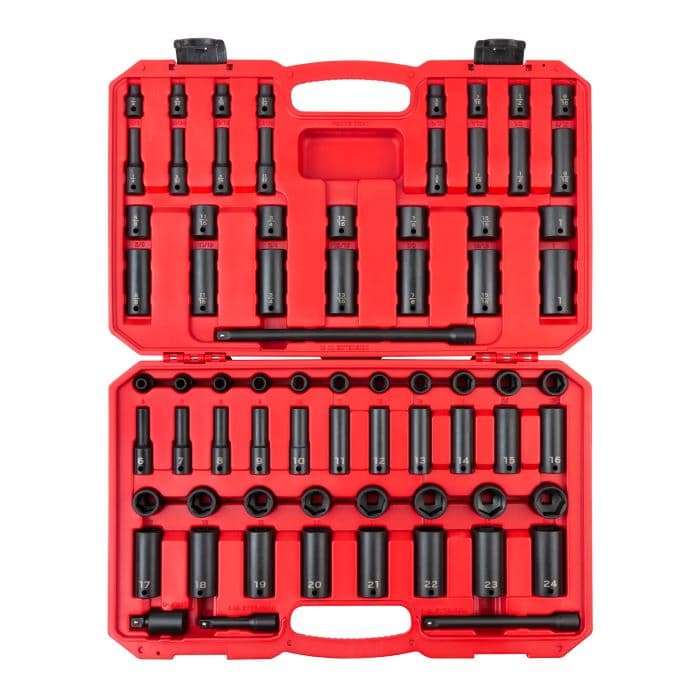 Tekton SID91404 3/8 Inch Drive 72 Piece 6 Point Impact Socket Set