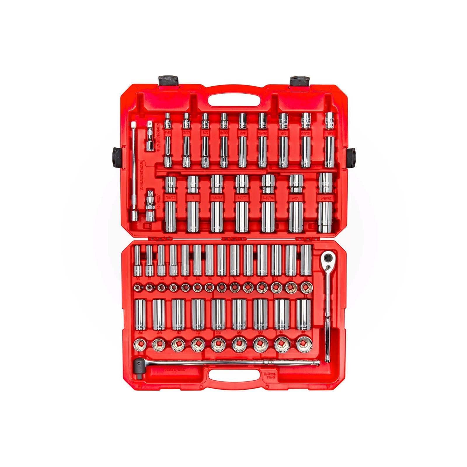Tekton SKT25302 83-Piece 1/2 In. Drive Socket/Ratchet Set W/Case