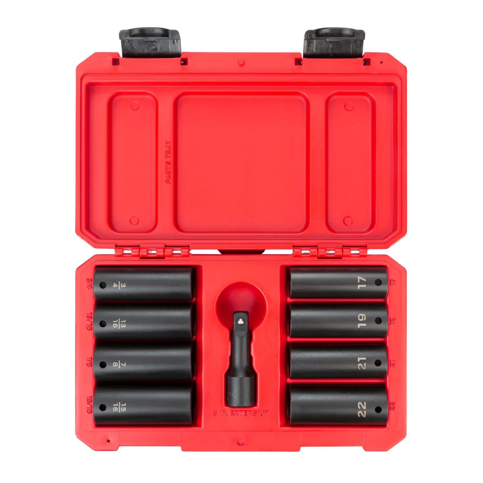 Tekton SID92415 9 Piece 1/2 In. Drive Impact Lug Nut Socket Set