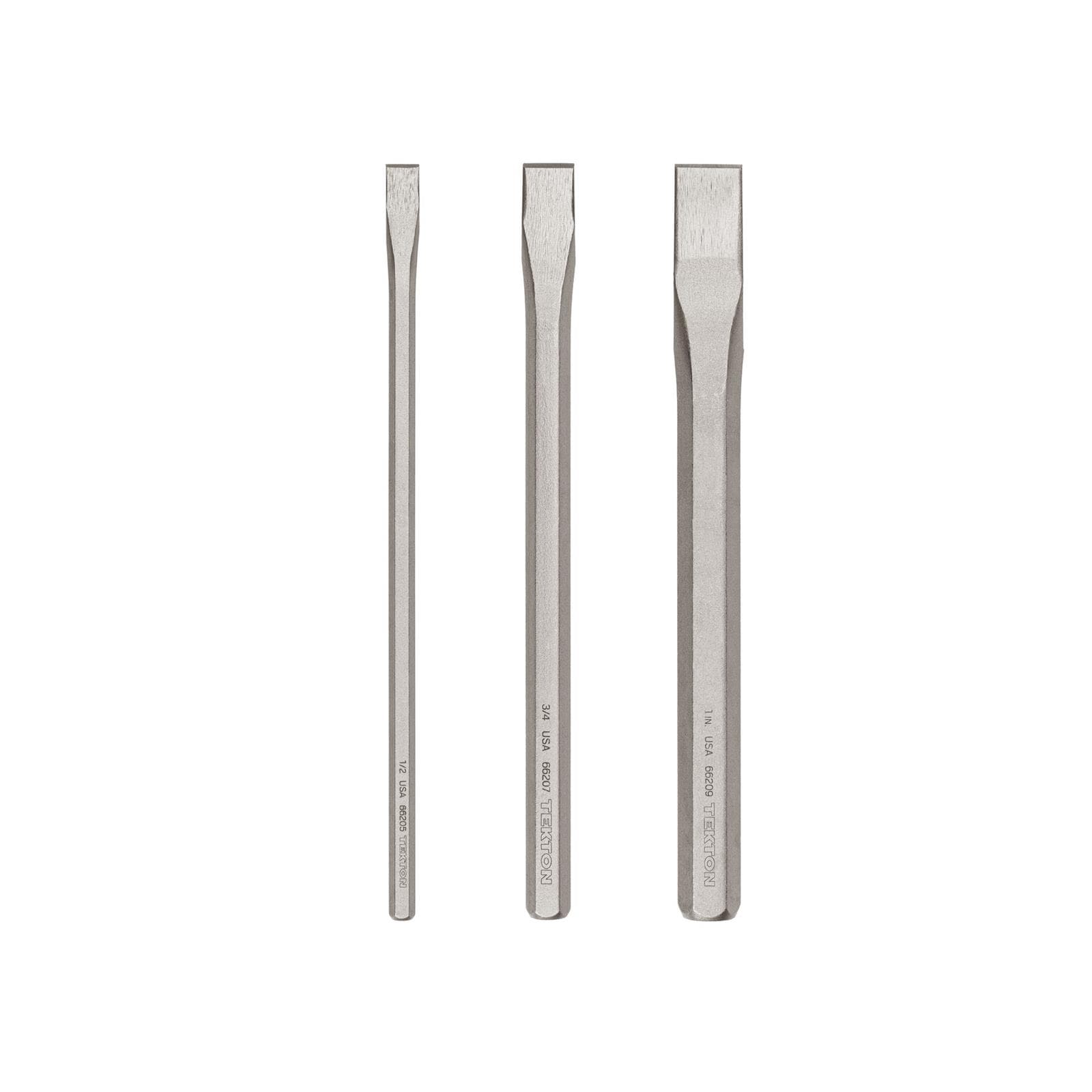 Tekton 66506 Long Cold Chisel Set, 3-Piece (1/2, 3/4, 1 in.)