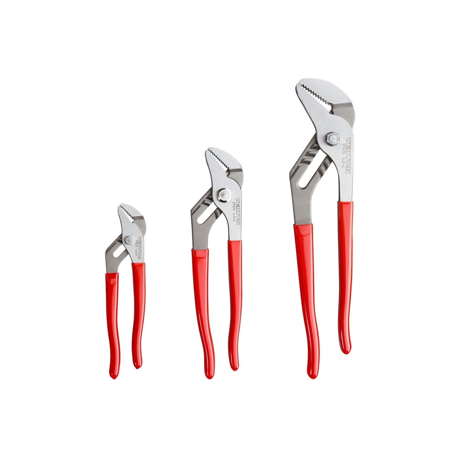 Tekton 90394 Groove Joint Pliers Set, 3-Piece (7, 10, 13 in.)