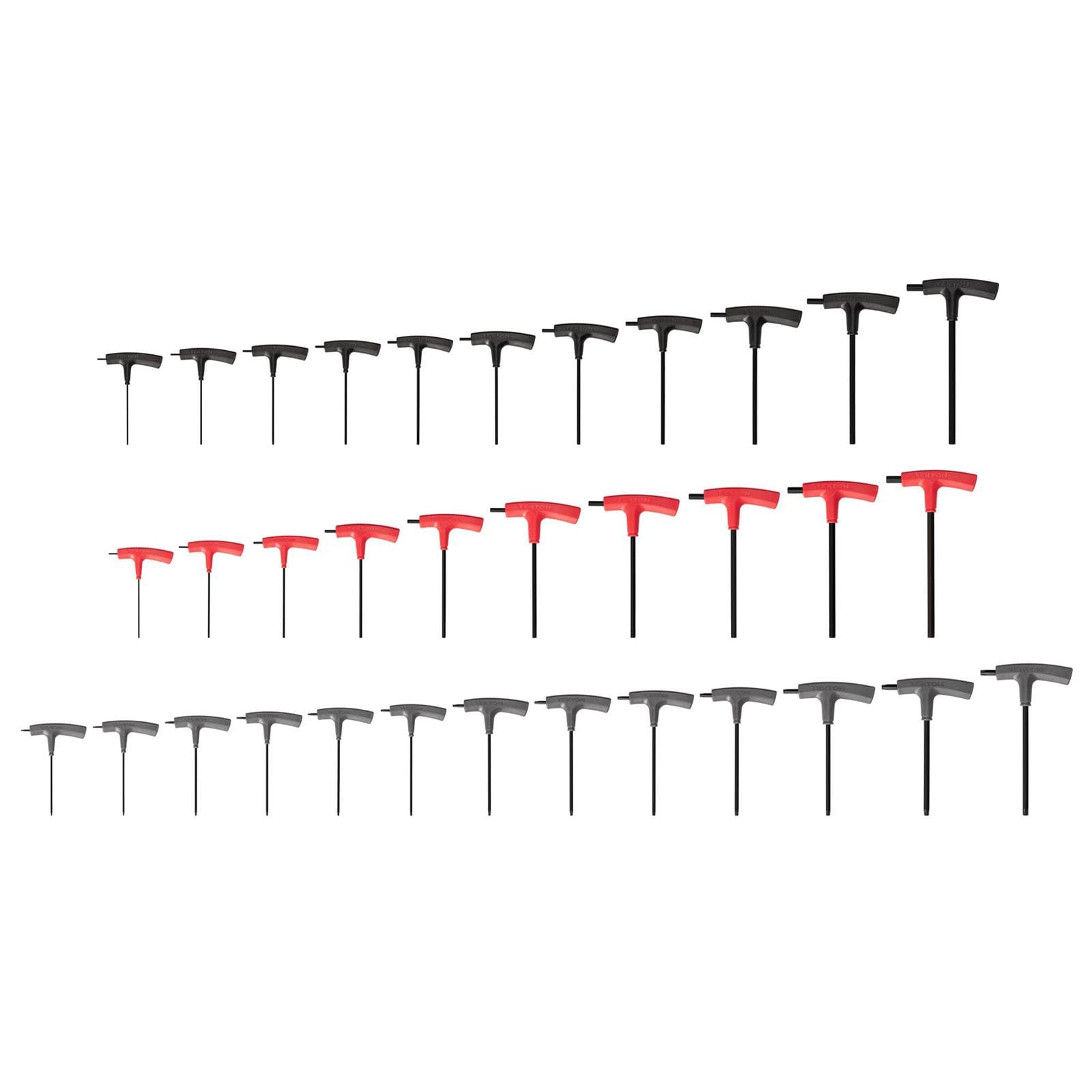 Tekton KEY90002 Flat End Hex and Star T-Handle Key Set, 34-Piece