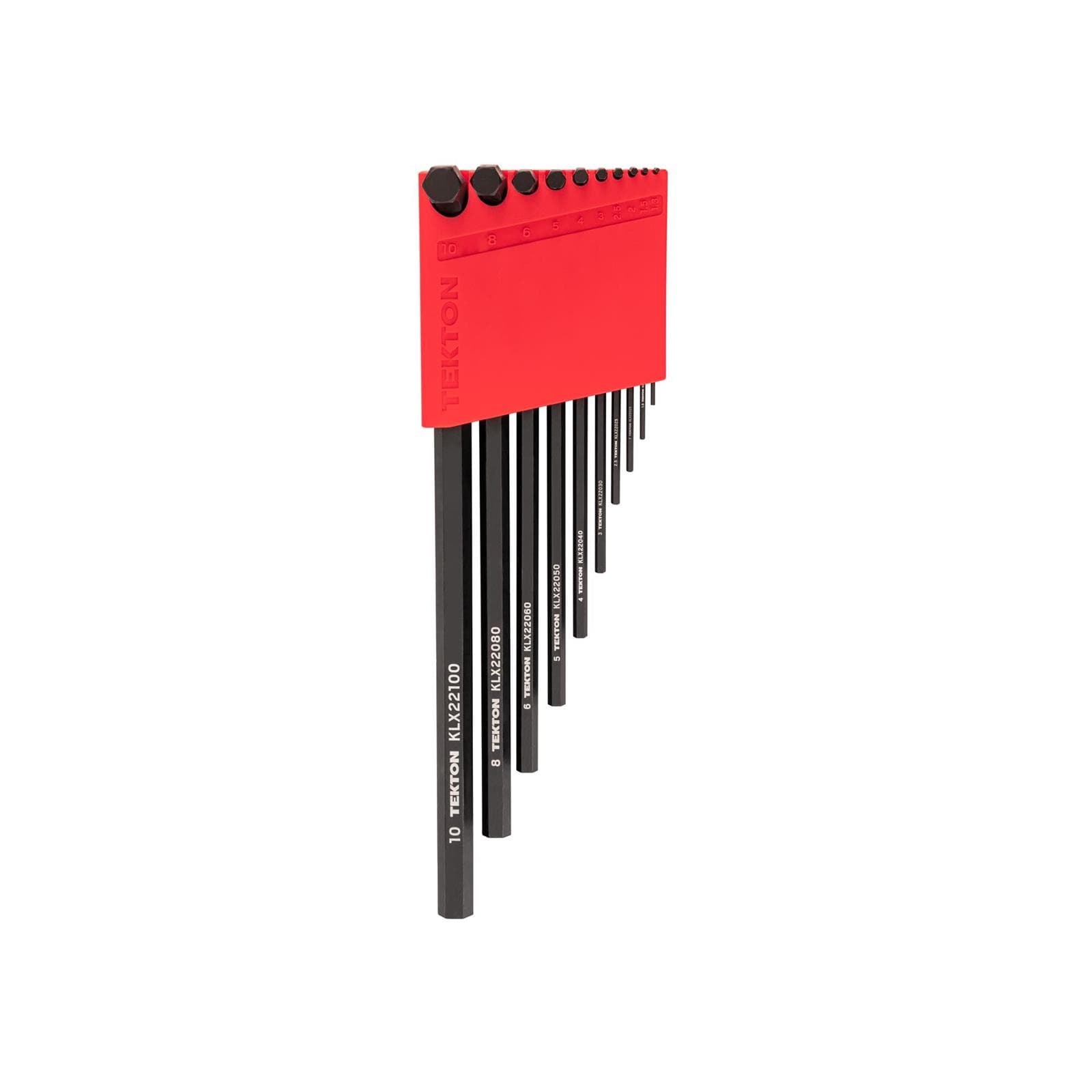Tekton KLX91204 Flat End Hex L-Key Set with Holder, 10-Piece