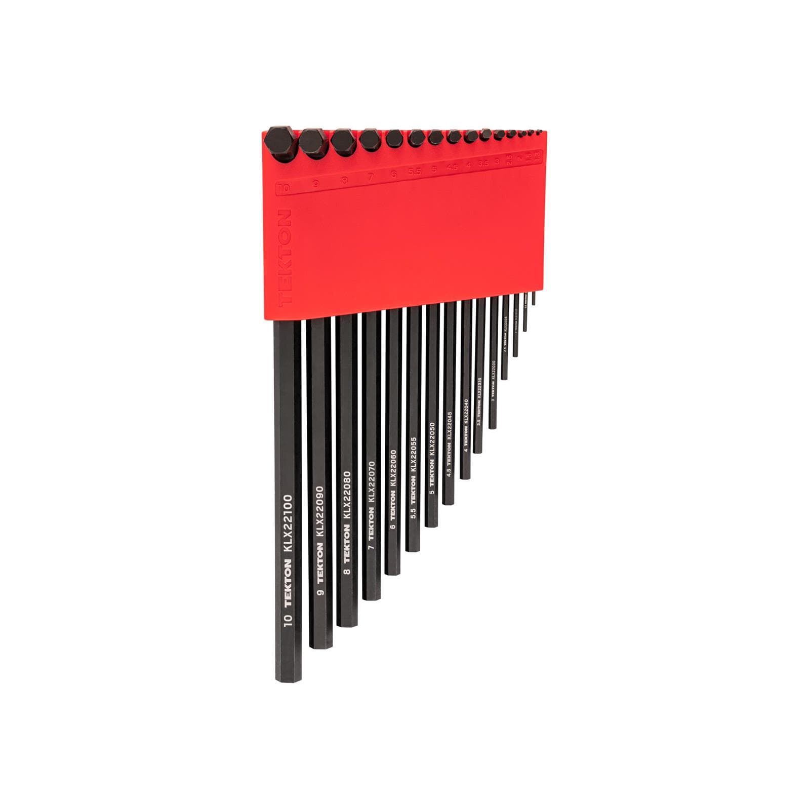 Tekton KLX91205 Flat End Hex L-Key Set with Holder, 15-Piece