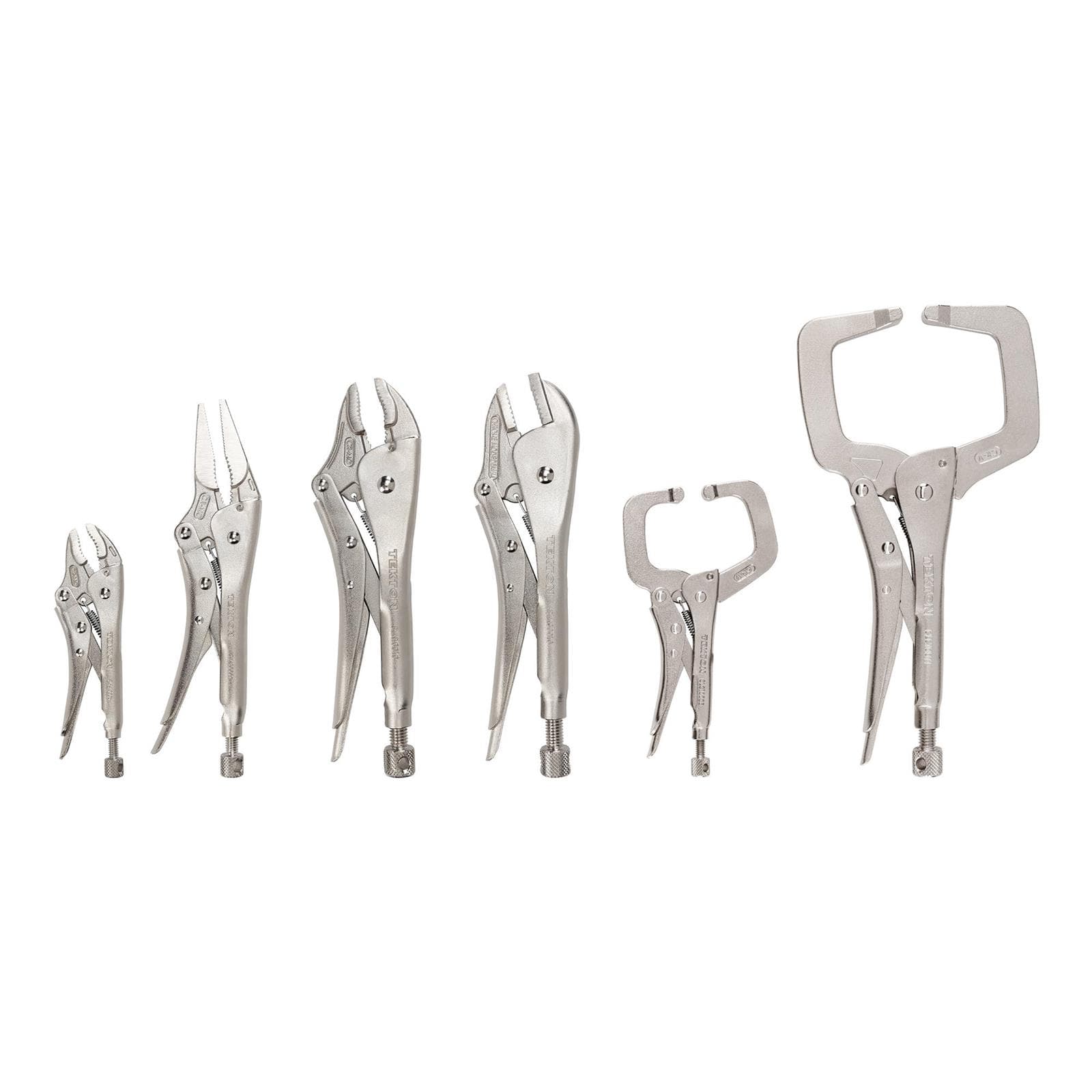 Tekton PLK99905 Locking Pliers and C-Clamp Set (6-Piece)