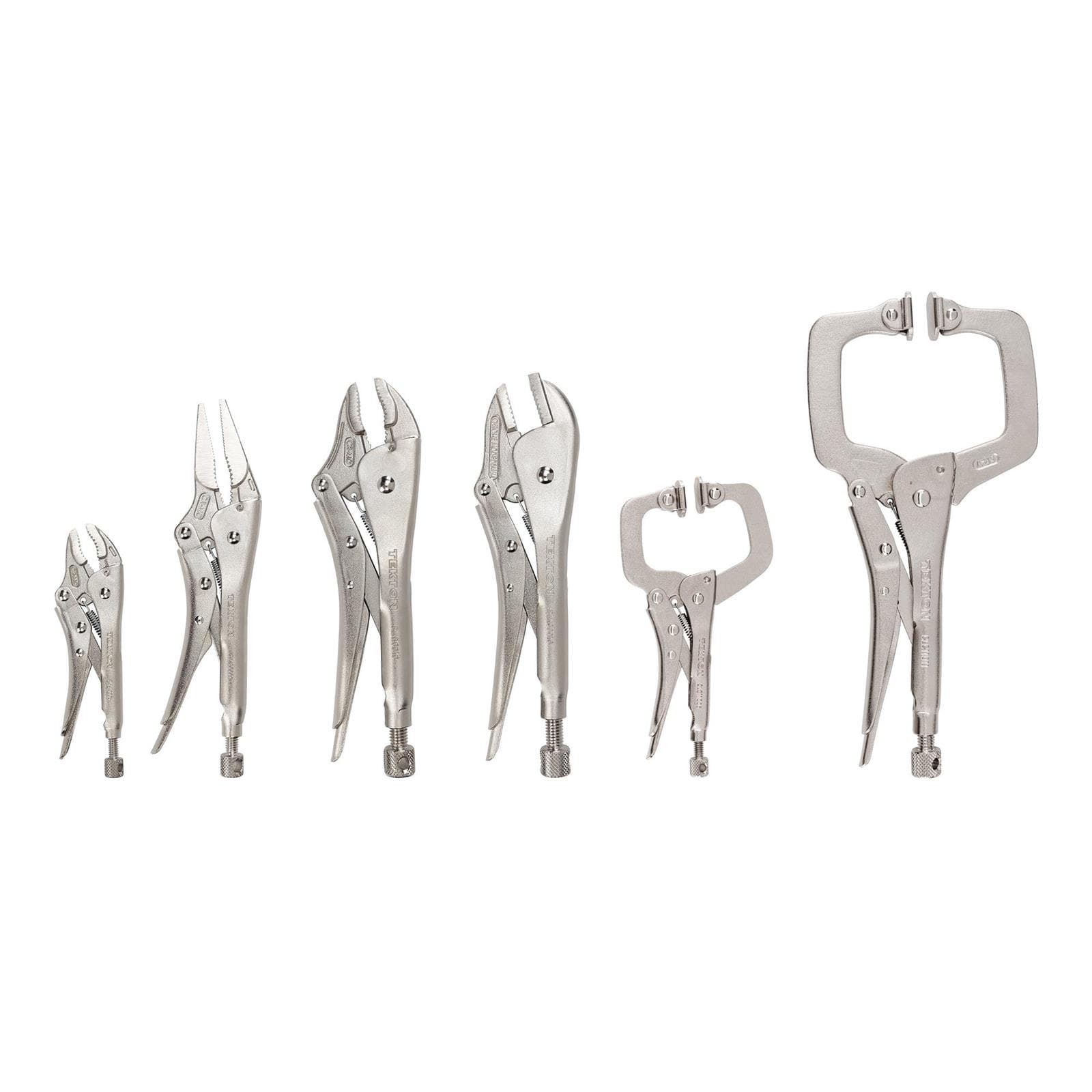 Tekton PLK99906 Locking Pliers and Swivel C-Clamp Set (6-Piece)