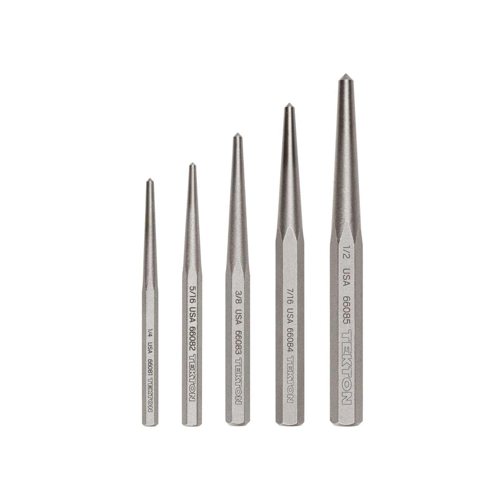 Tekton PNC95002 Center Punch Set, 5-Piece (1/4-1/2 in.)