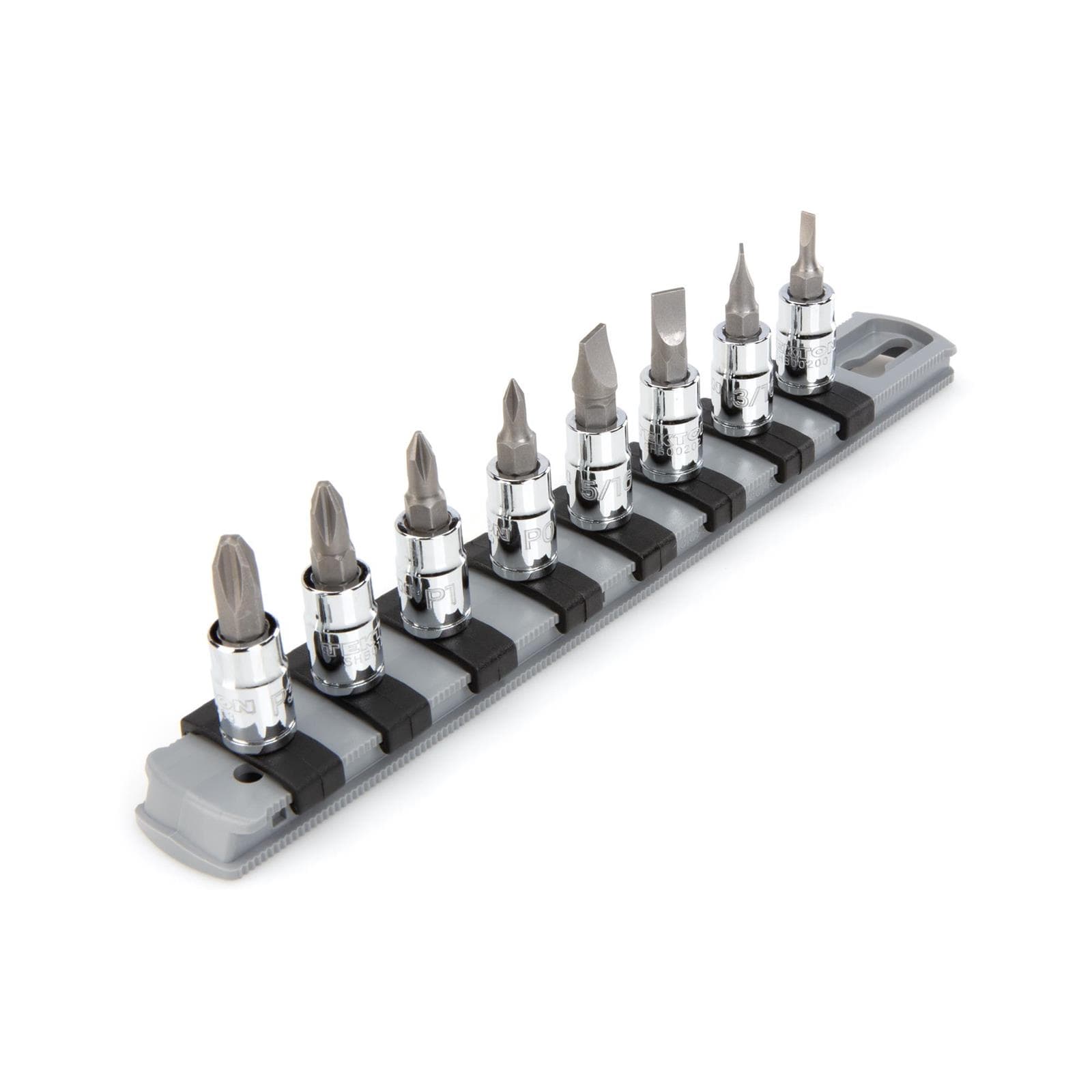 Tekton SHB90104 1/4" Drive Phillips/Slotted Bit Sockets, 8-Piece