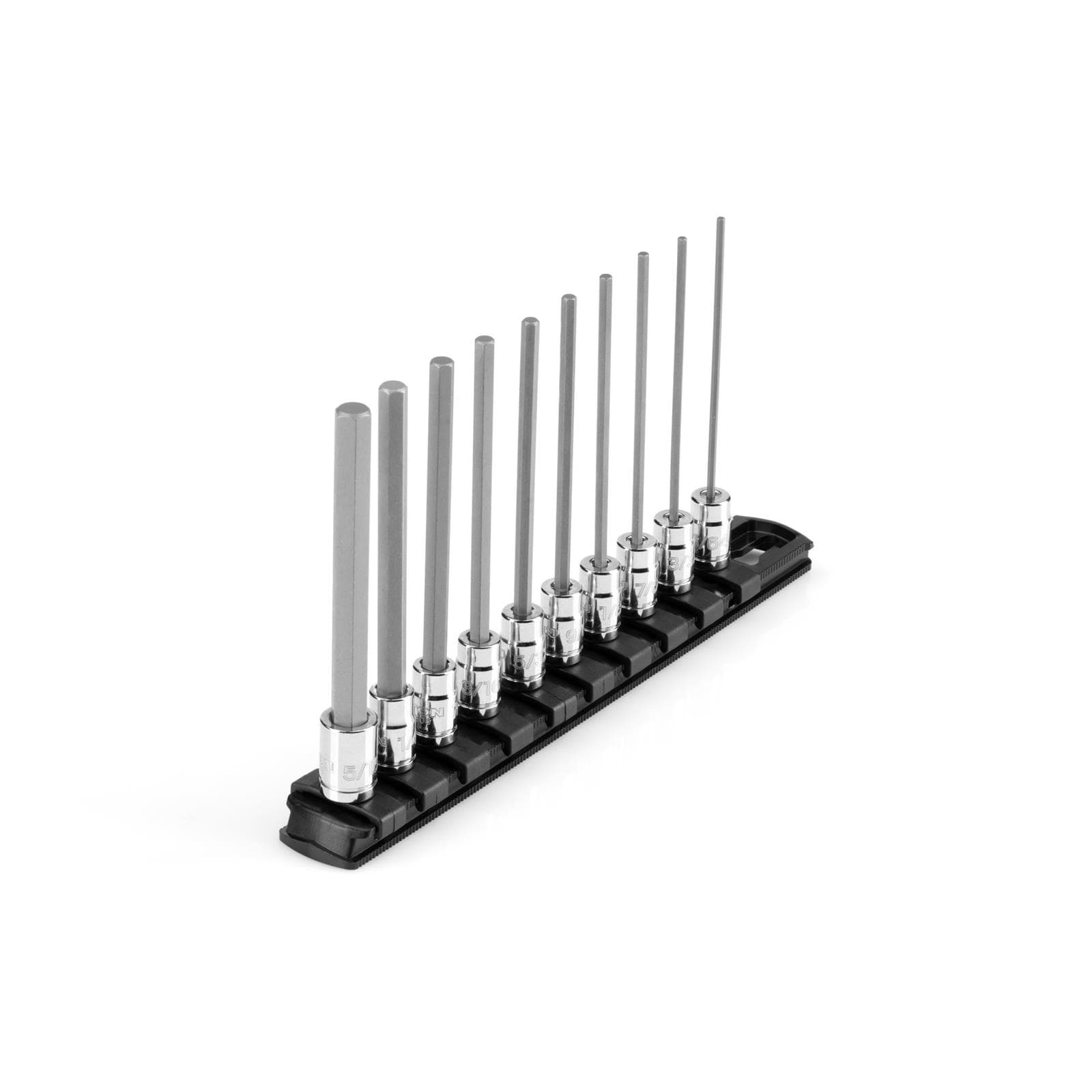 Tekton SHB90108 1/4" Drive Long Hex Bit Socket Set, 10-Piece