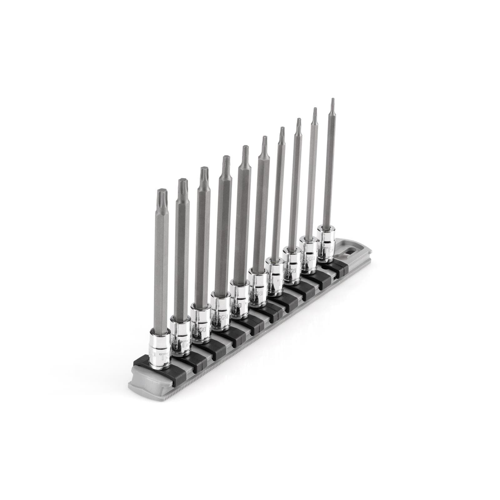 Tekton SHB90109 1/4" Drive Long Torx Bit Socket Set, 10-Piece