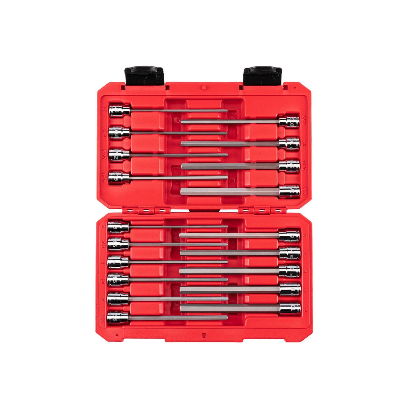 Tekton SHB91315 3/8" Drive Long Hex Bit Socket Set, 19-Piece