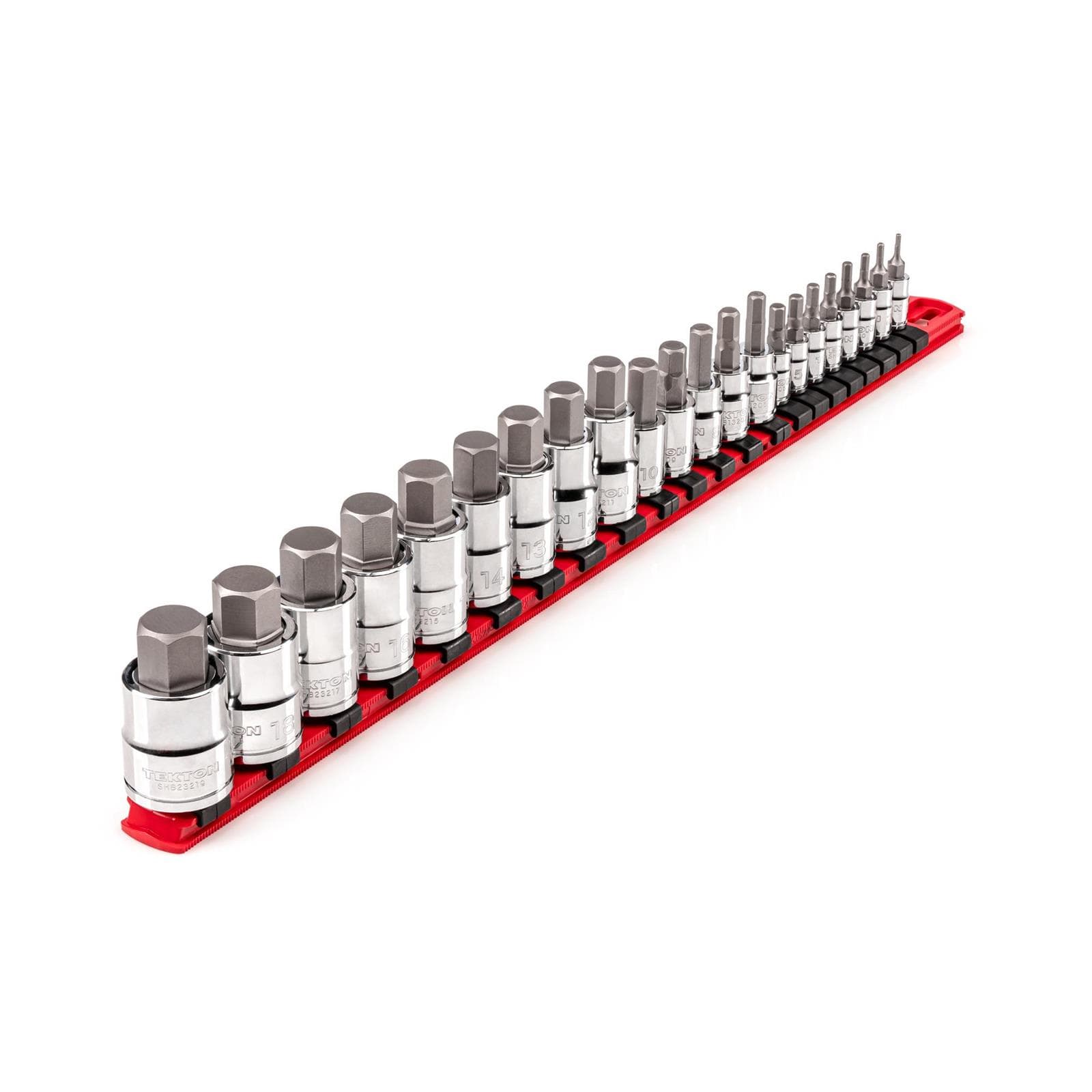 Tekton SHB99102 1/4, 3/8, 1/2" Drive Hex Bit Socket Set, 22-Piece