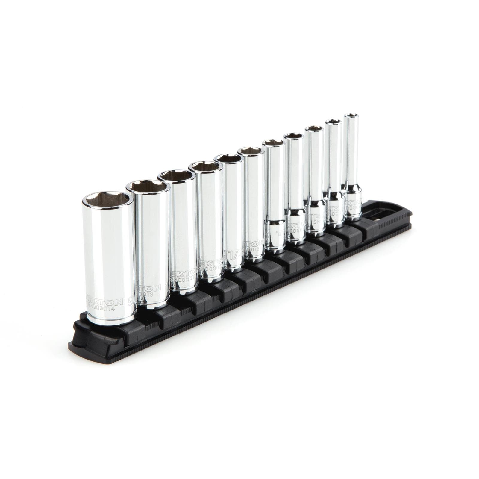 Tekton SHD90105 1/4" Drive Deep 6-Point Socket Set, 11-Piece