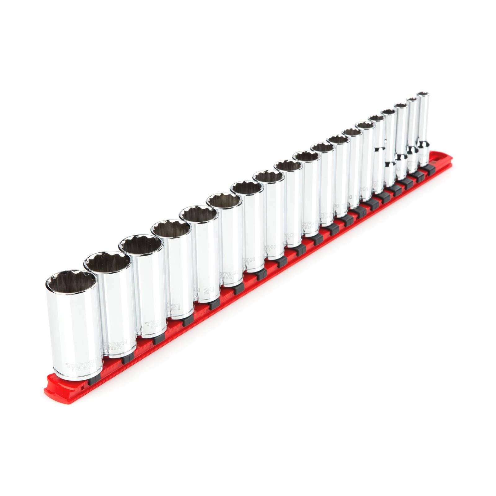 Tekton SHD91116 3/8" Drive Deep 12-Point Socket Set, 19-Piece