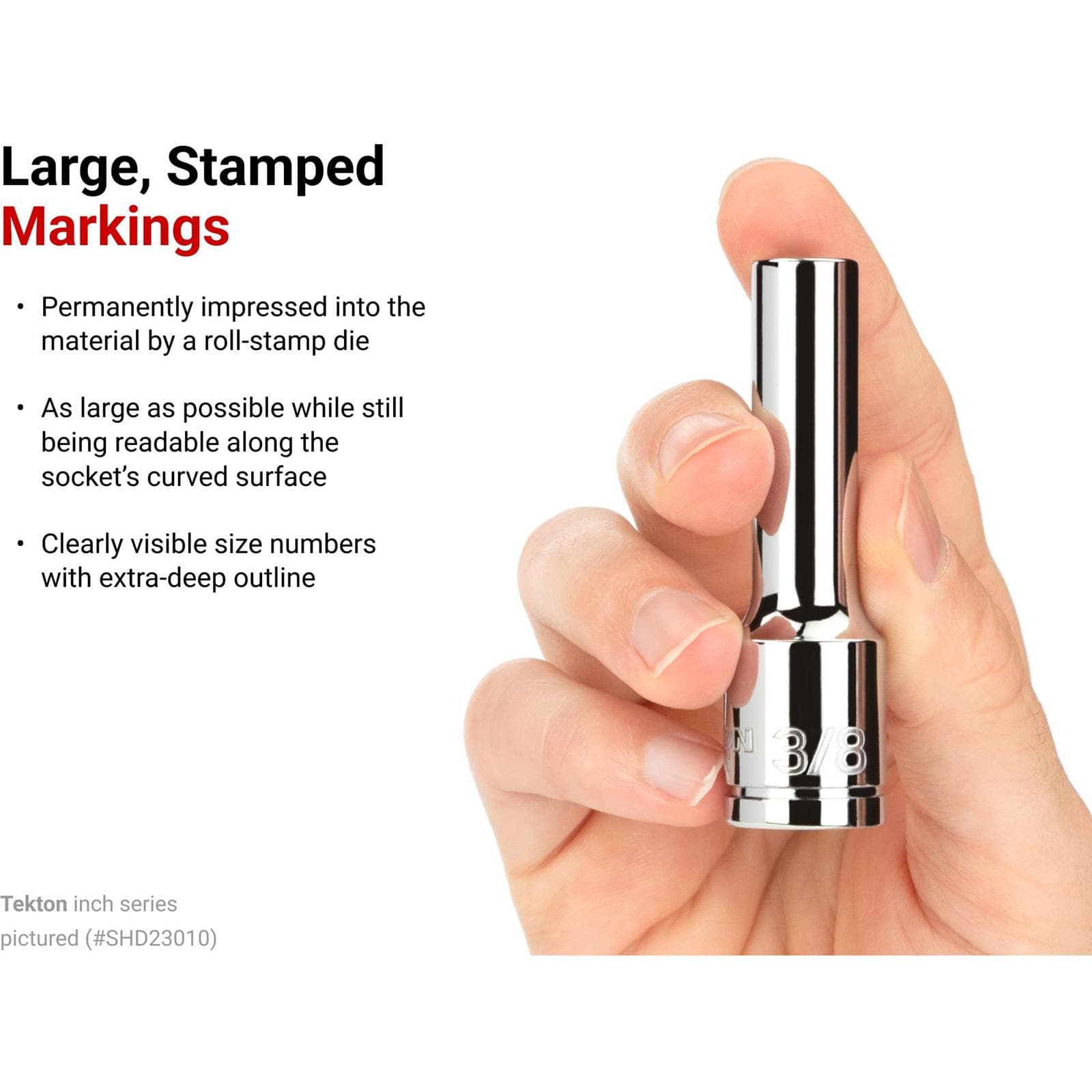 Tekton SHD92108 1/2" Drive Deep 12-Point Socket Set, 15-Piece