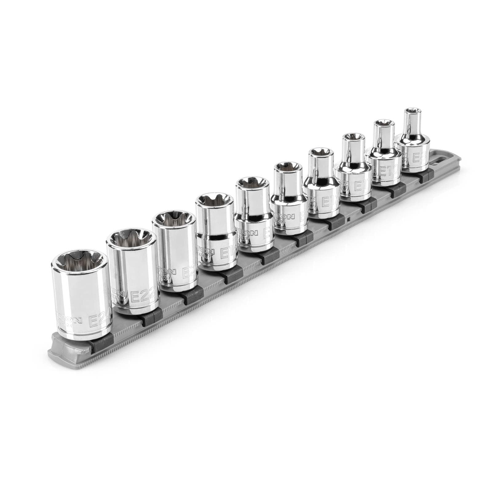 Tekton SHD92117 1/2" Drive External Star Socket Set, 10-Piece