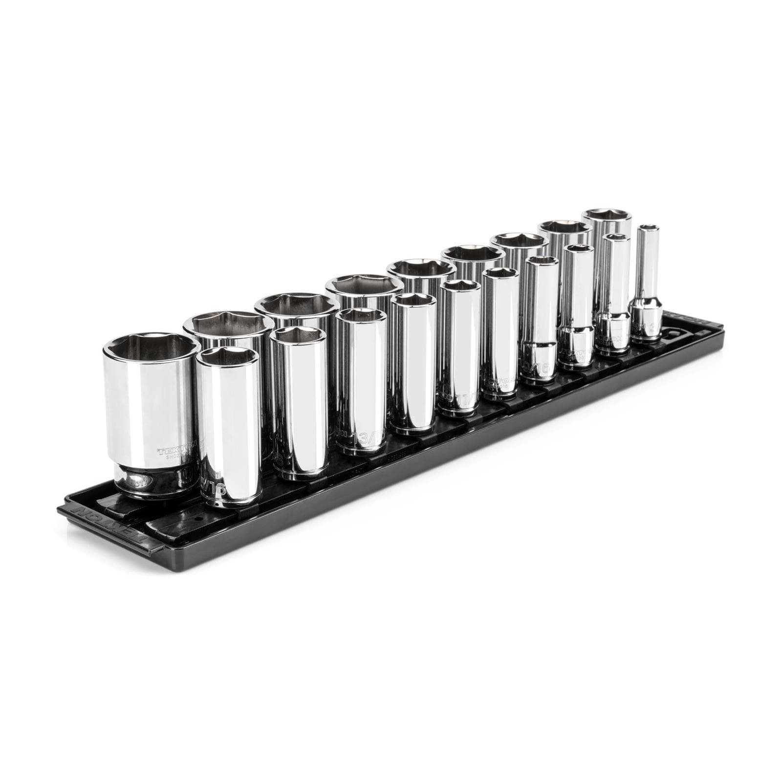 Tekton SHD92123 1/2" Drive Deep 6-Point Socket Set, 19-Piece