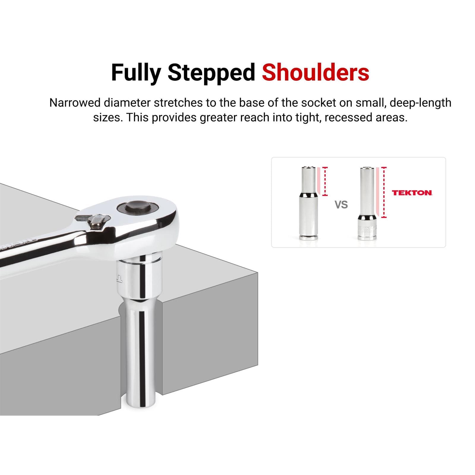 Tekton SHD92125 1/2" Drive Deep 6-Point Socket Set, 29-Piece