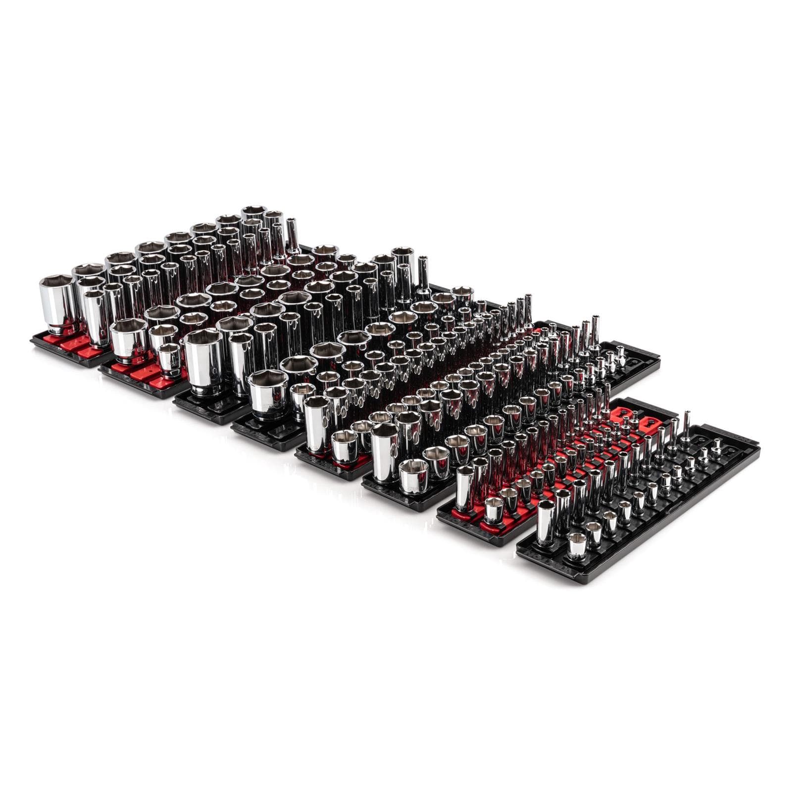 Tekton SHD99202 6-Point Socket Set with Rails/Trays