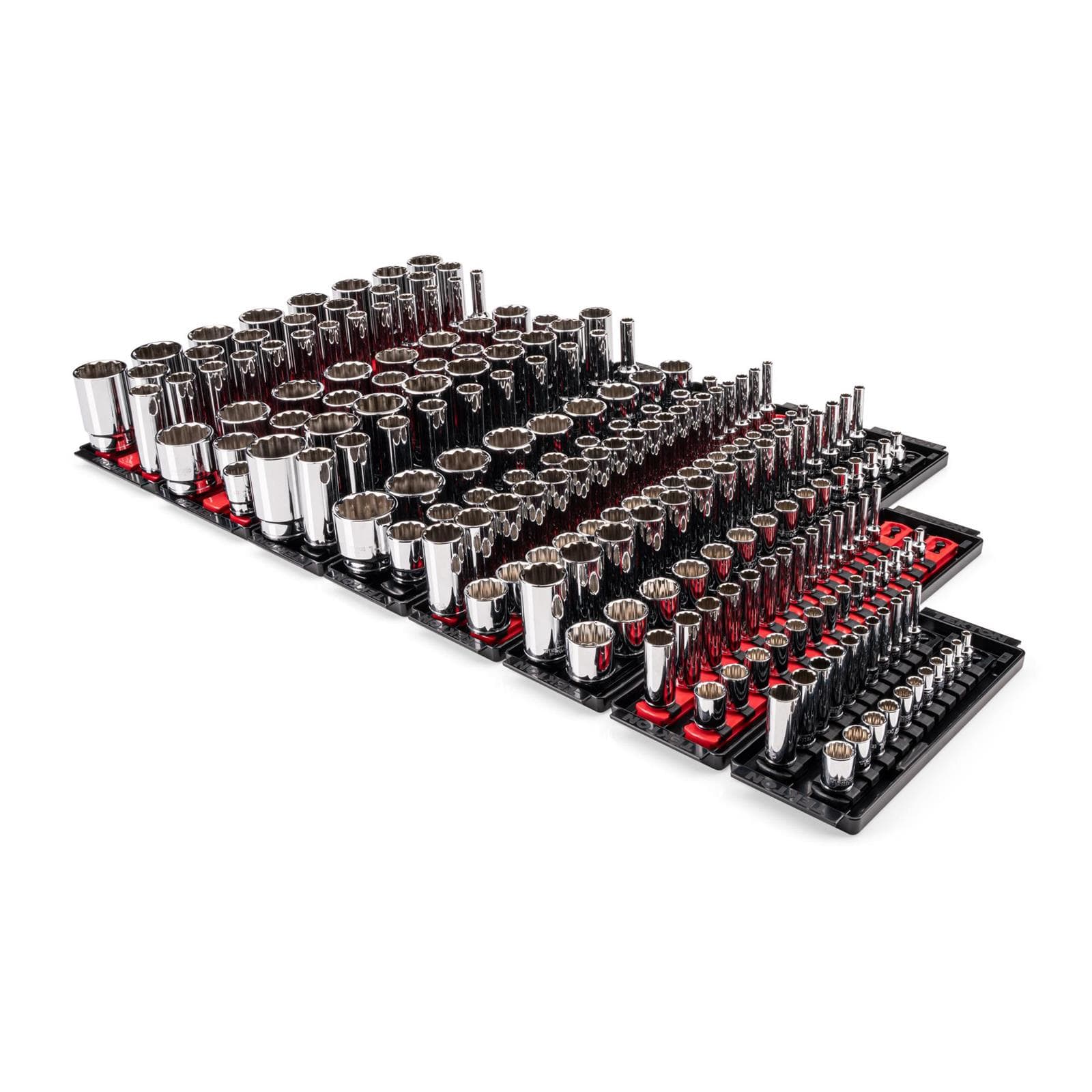Tekton SHD99203 Drive 12-Point Socket Set with Rails/Trays