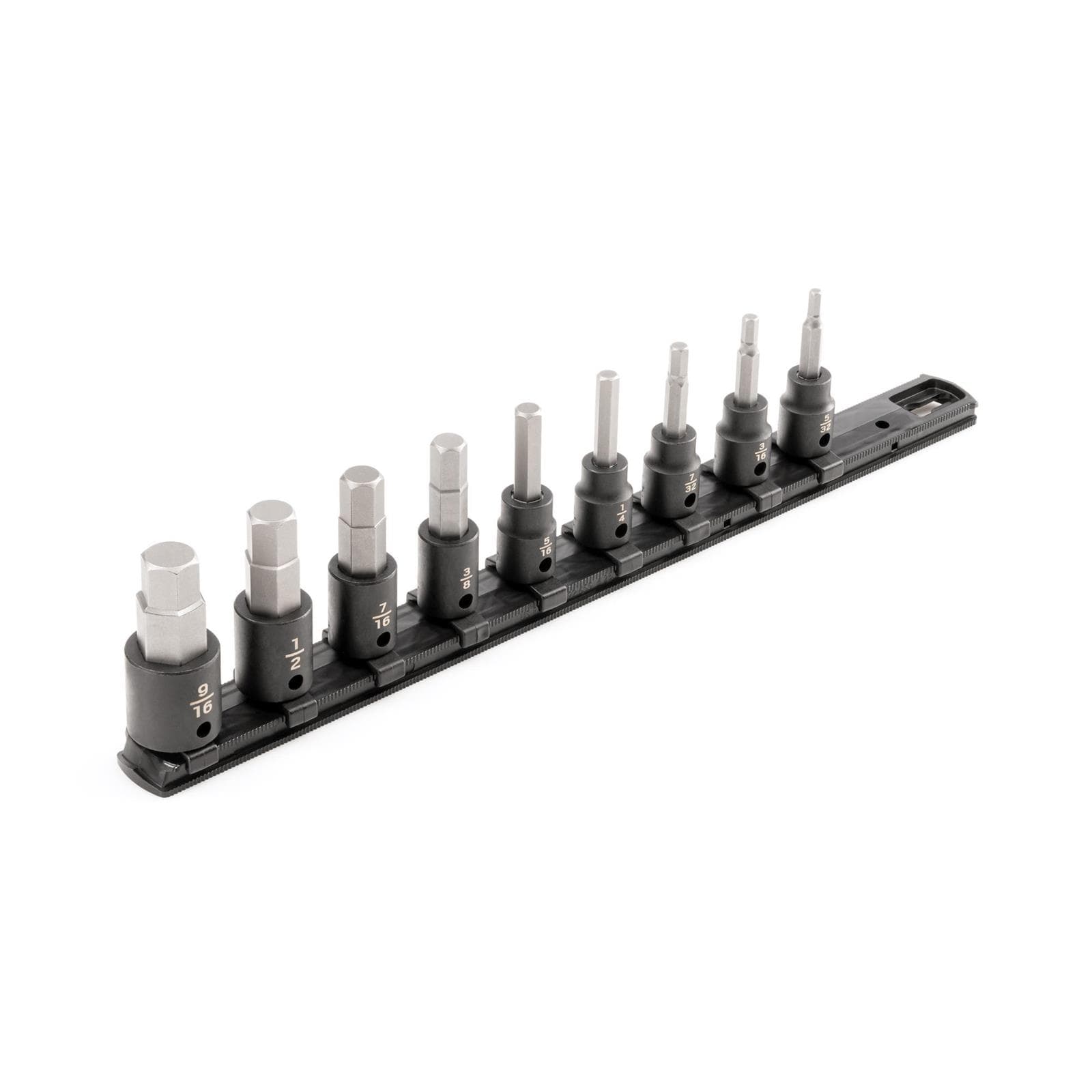 Tekton SIB91101 3/8" Drive Hex Impact Bit Socket Set, 9-Piece