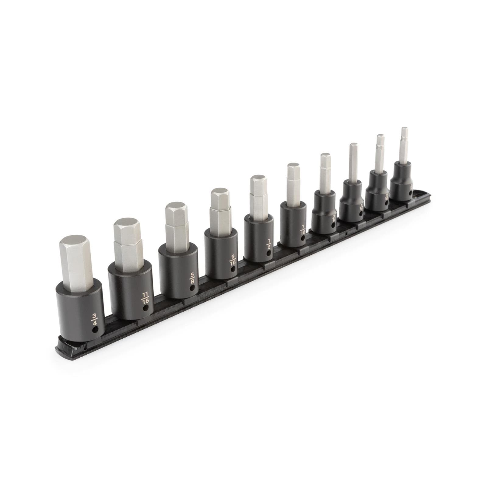 Tekton SIB92100 1/2" Drive Hex Impact Bit Socket Set, 10-Piece