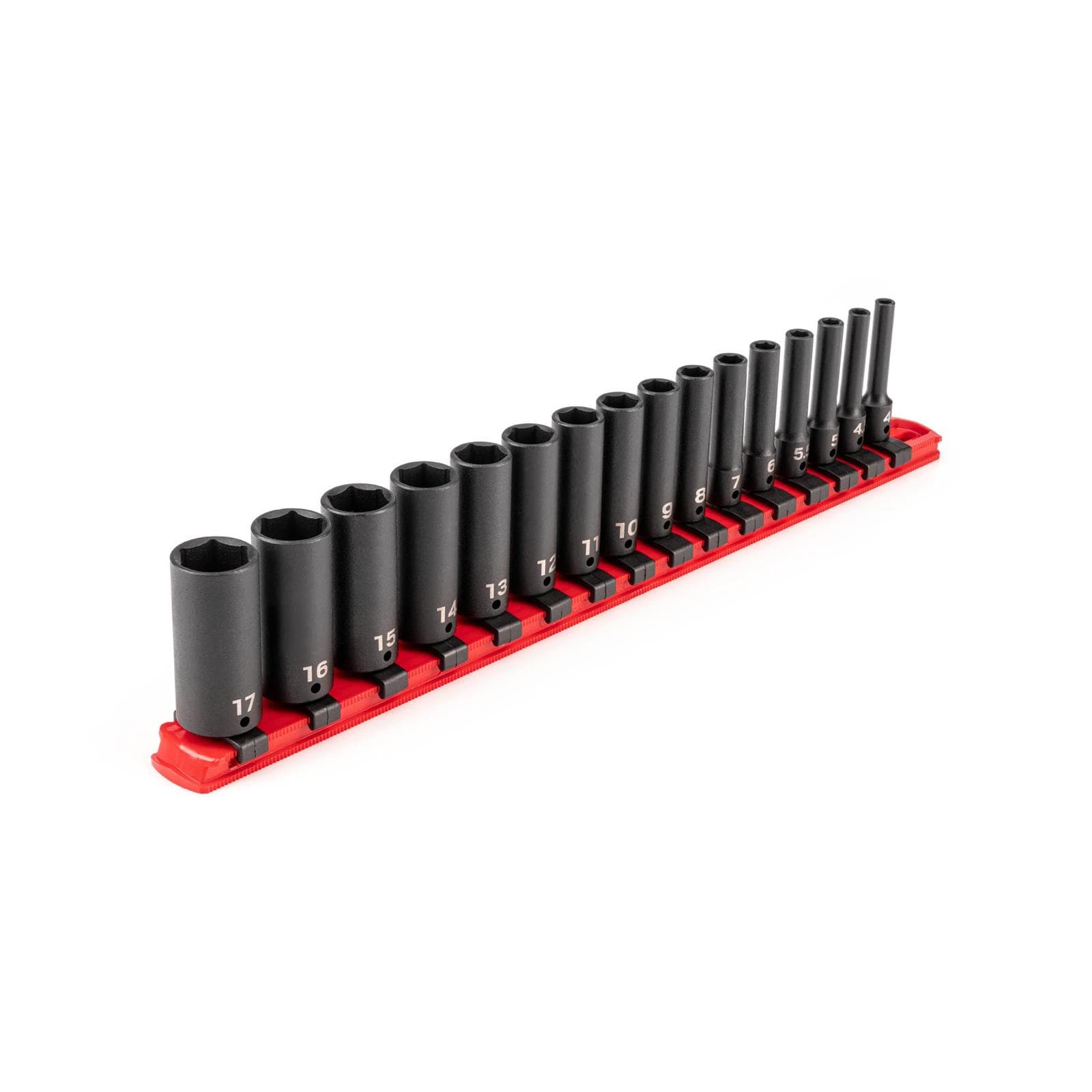 Tekton SID90103 1/4" Drive Deep 6-Point Impact Sockets, 16-Piece