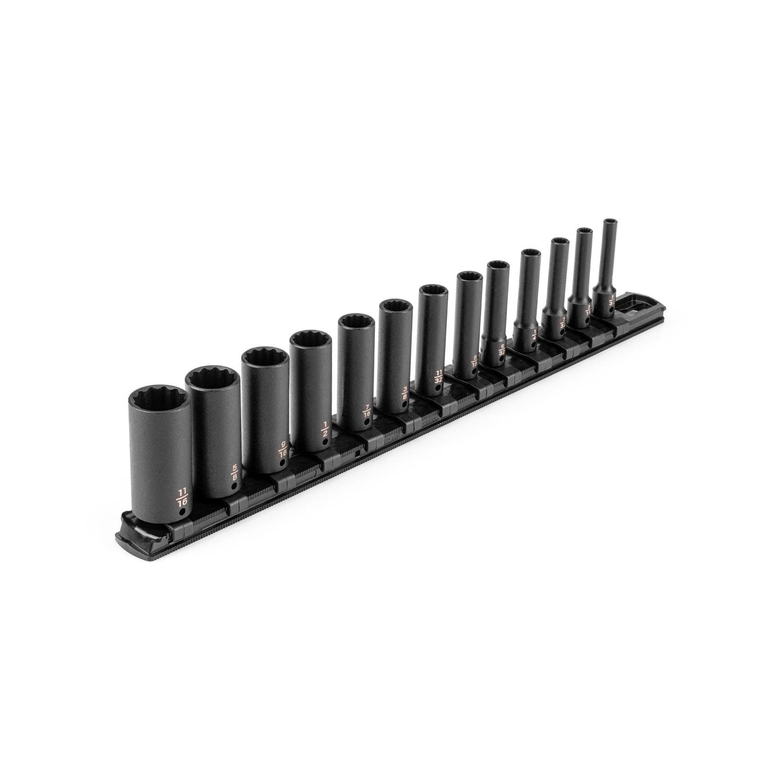 Tekton SID90105 1/4" Drive Deep 12-Point Impact Sockets, 13-Piece
