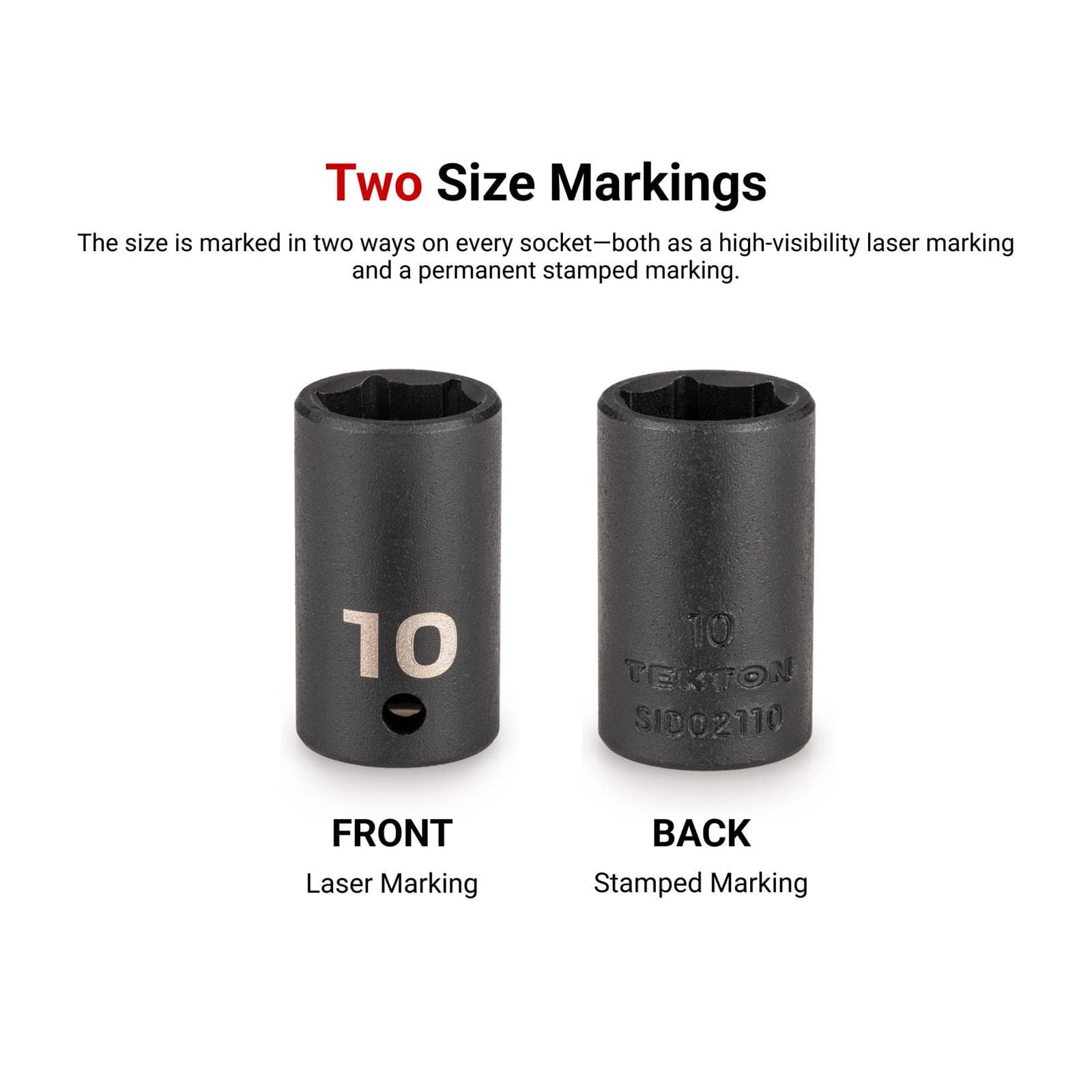 Tekton SID90205 1/4" Drive 12-Point Impact Socket Set, 58-Piece