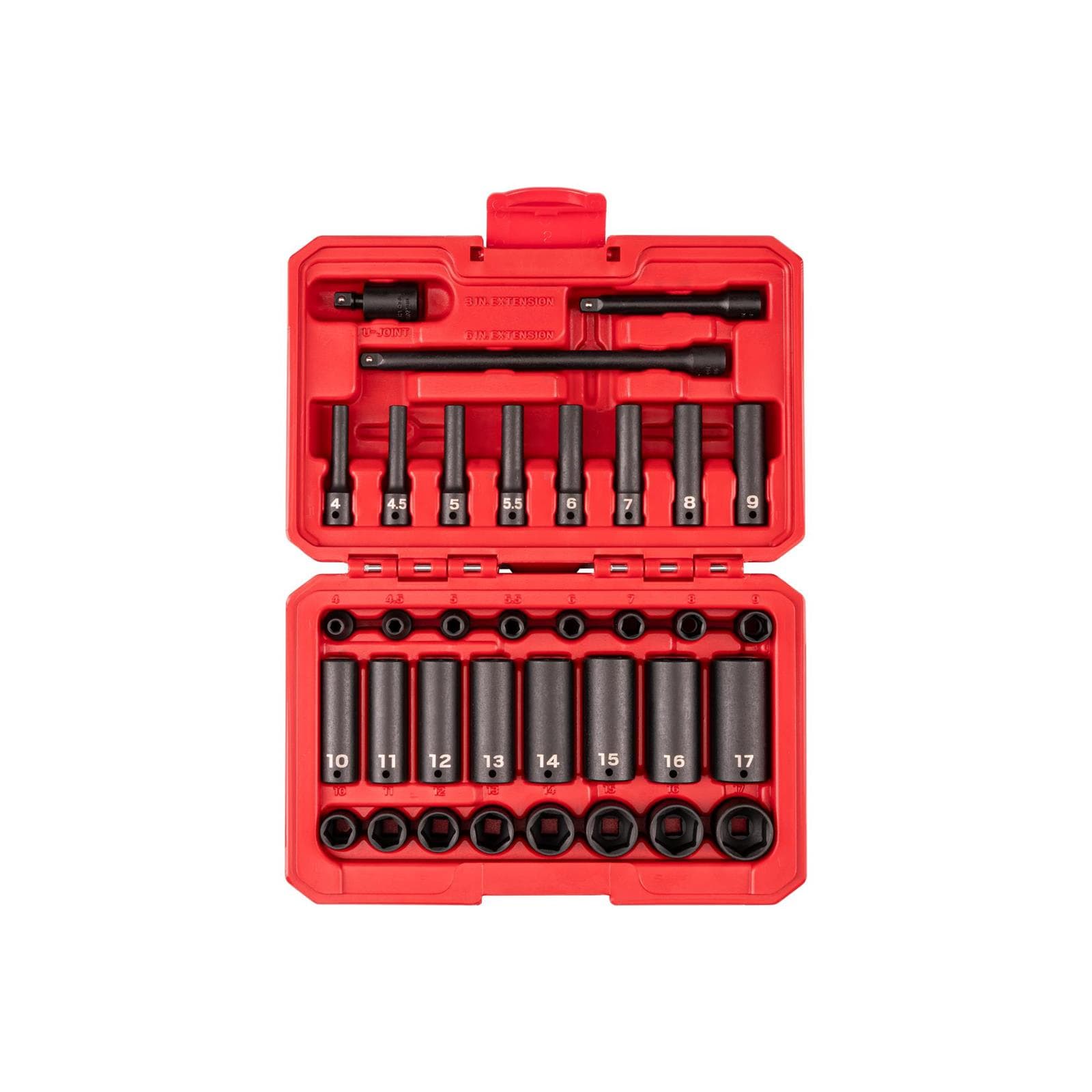 Tekton SID90402 1/4" Drive 6-Point Impact Socket Set, 35-Piece