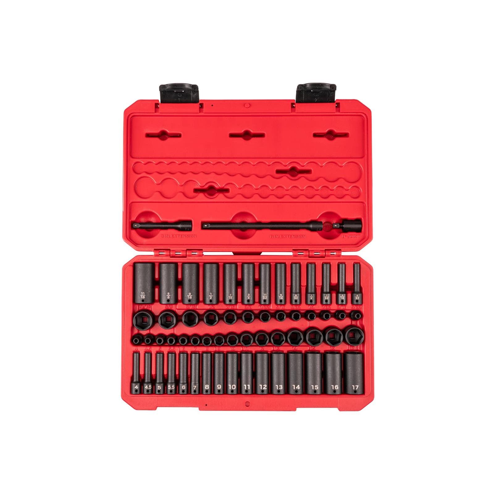 Tekton SID90403 1/4" Drive 6-Point Impact Socket Set, 61-Piece