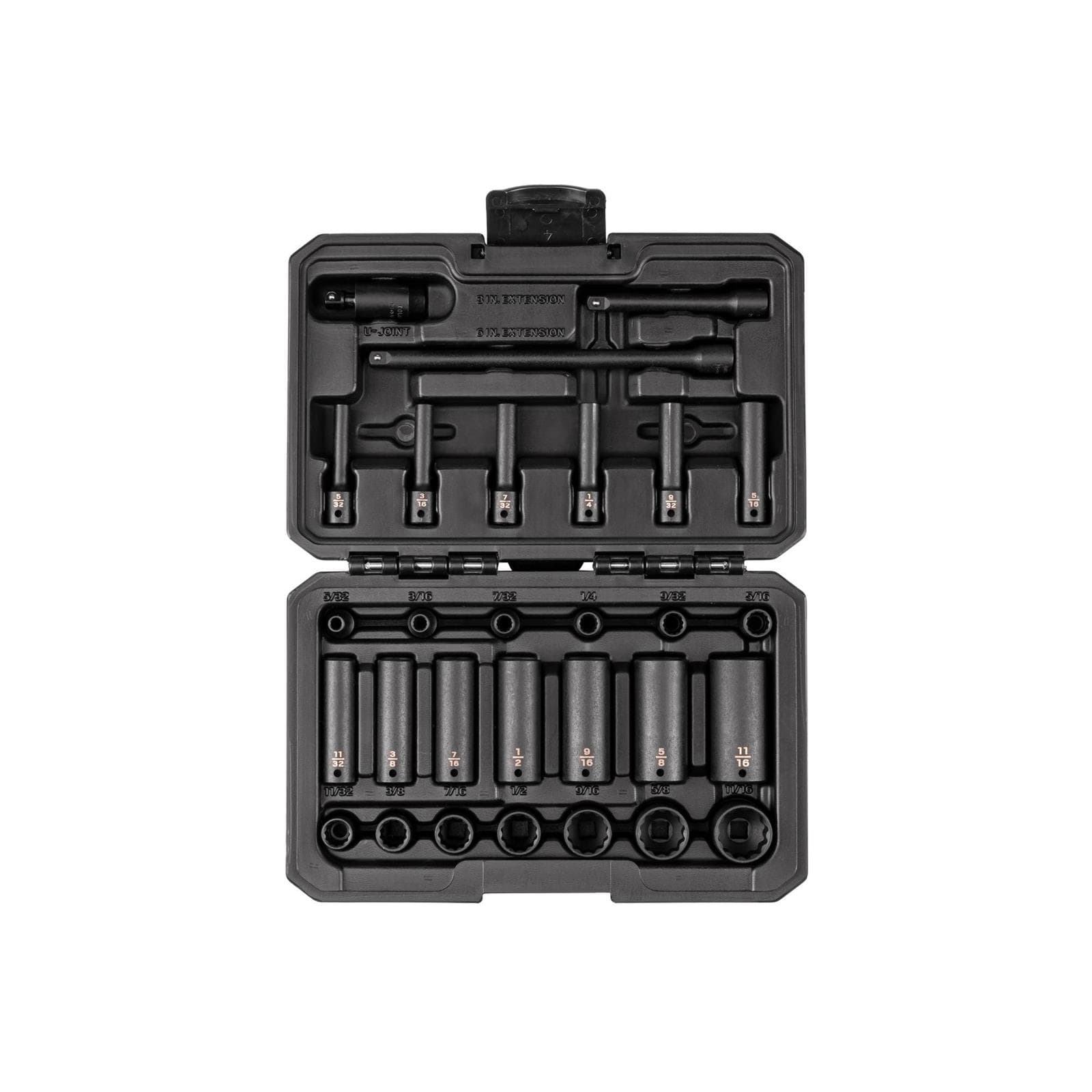Tekton SID90404 1/4" Drive 12-Point Impact Socket Set, 29-Piece